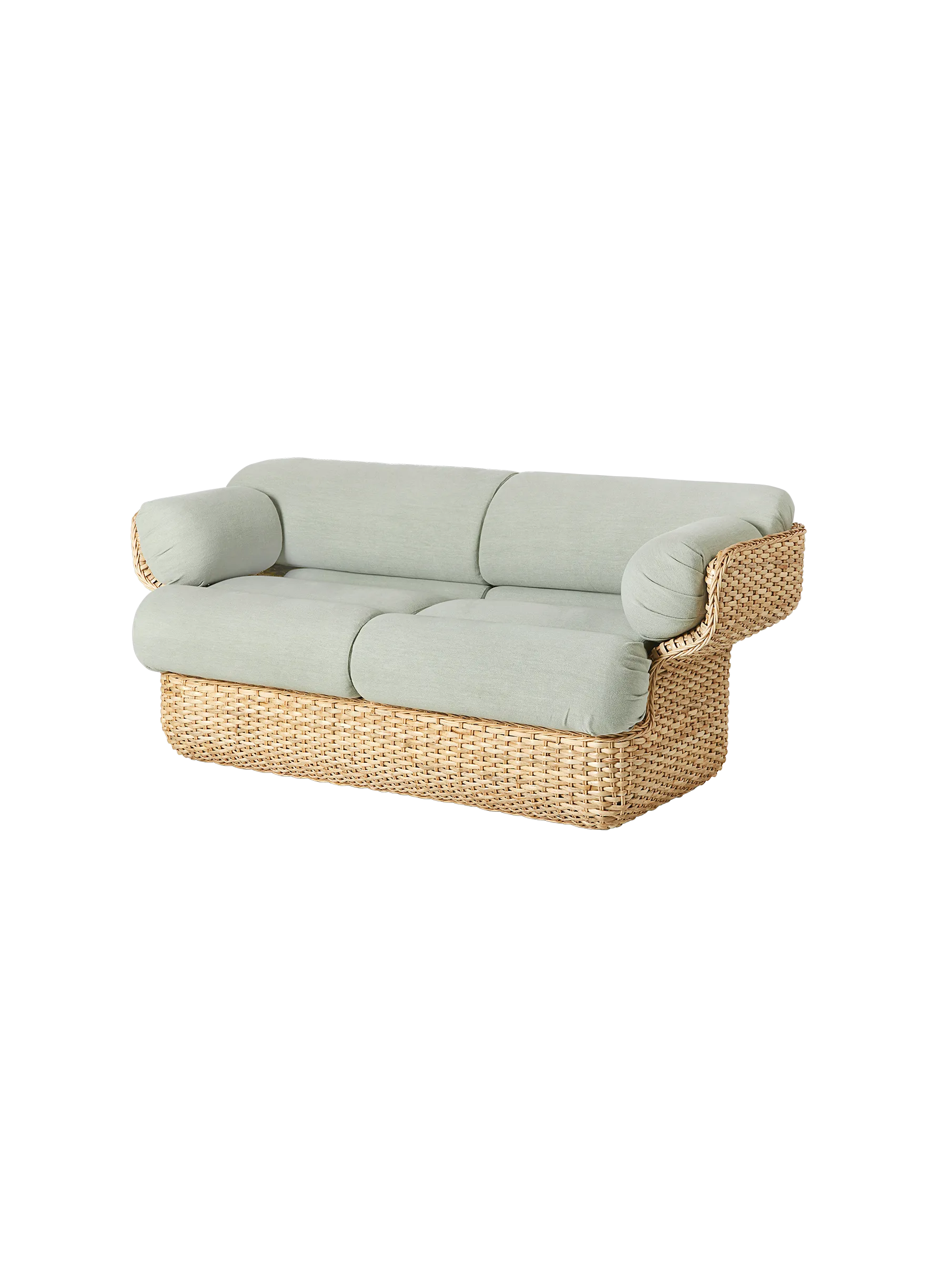 GUBI Basket Sofa (Drive, Glamour Group (1115, Standard), 2 seater, Rattan)