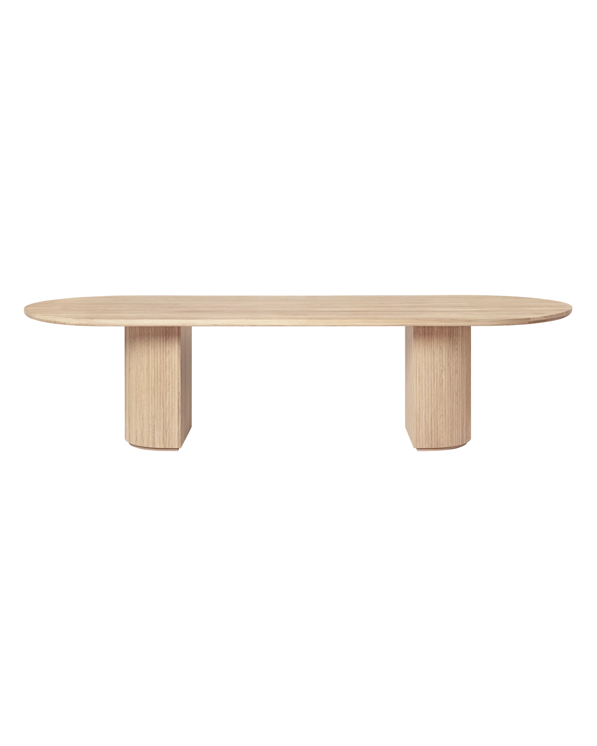 GUBI Moon Dining Table, Elliptical (Solid Oak Soap Treated, 290 x 105 cm)