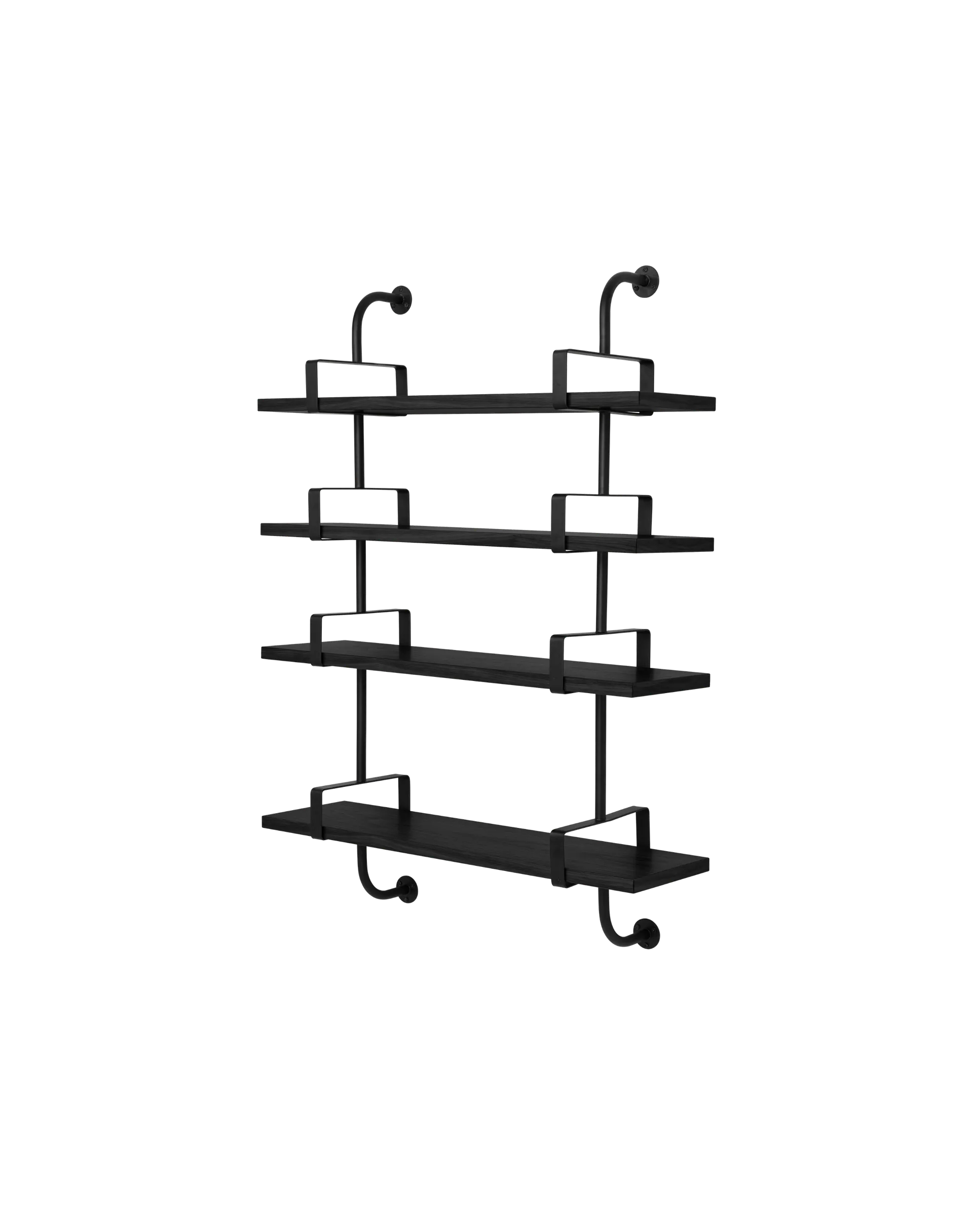 GUBI Démon Shelf (Black Stained Ash Semi Matt Lacquered, Small, 4 Shelves)