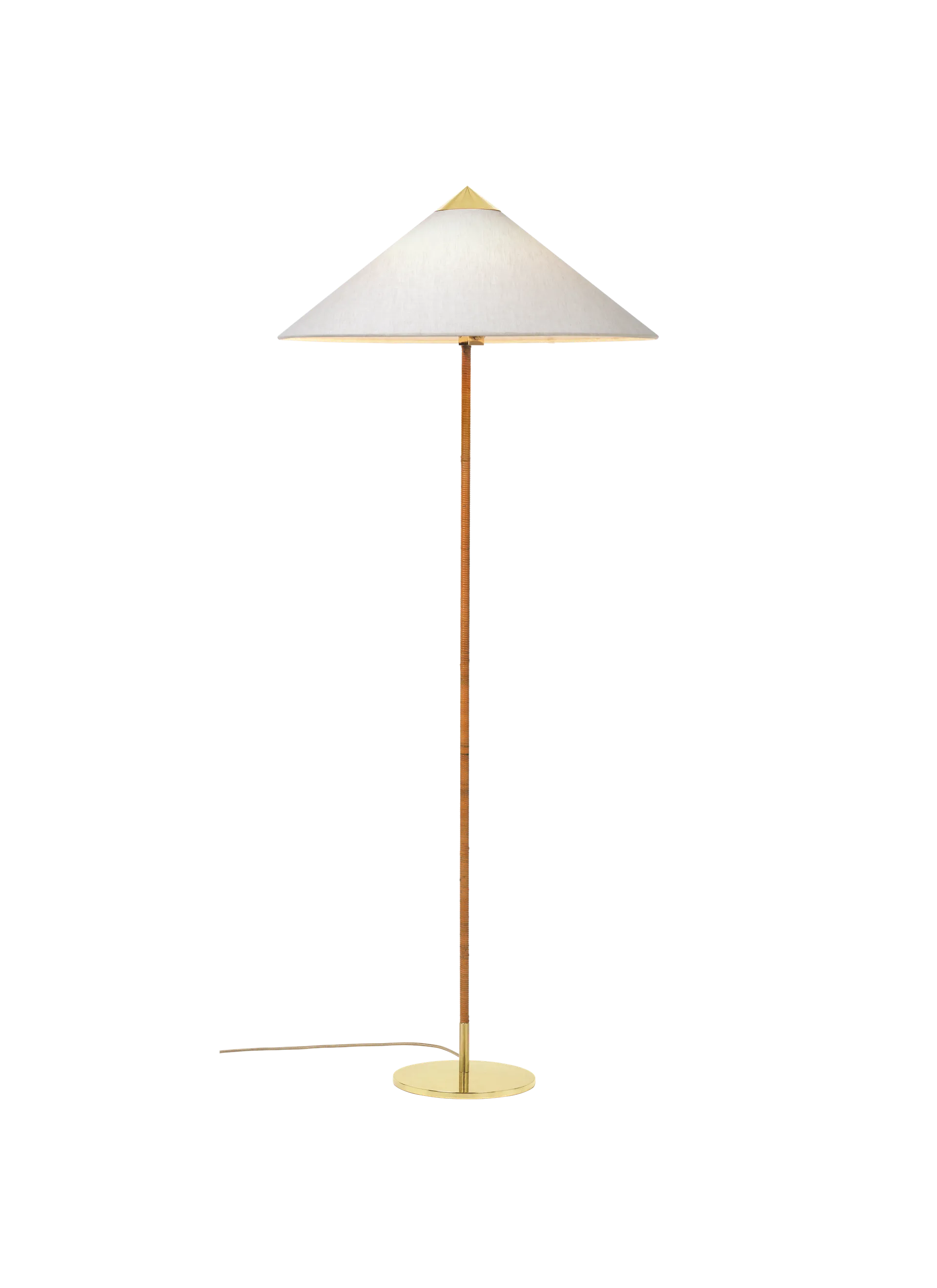 GUBI 9602 Floor Lamp (Canvas, Brass, EU)