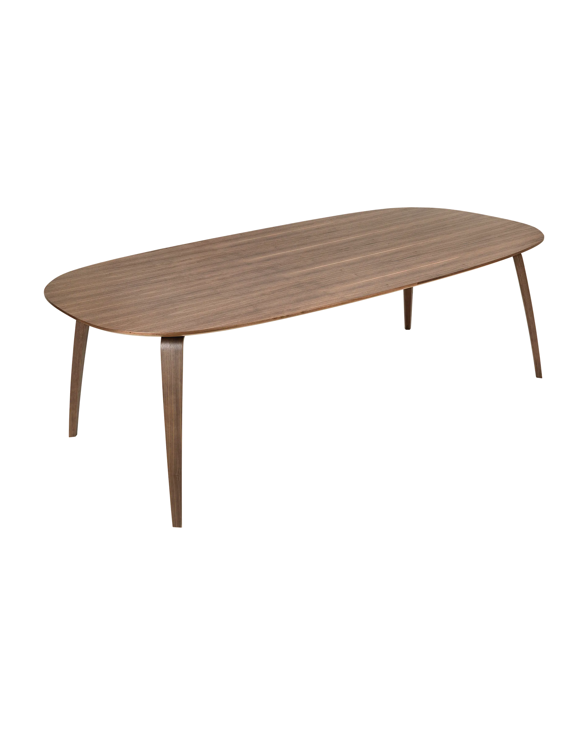 GUBI GUBI Dining Table, Elliptical (American Walnut Semi Matt Lacquered, American Walnut Semi Matt Lacquered, 120 x 230 cm)