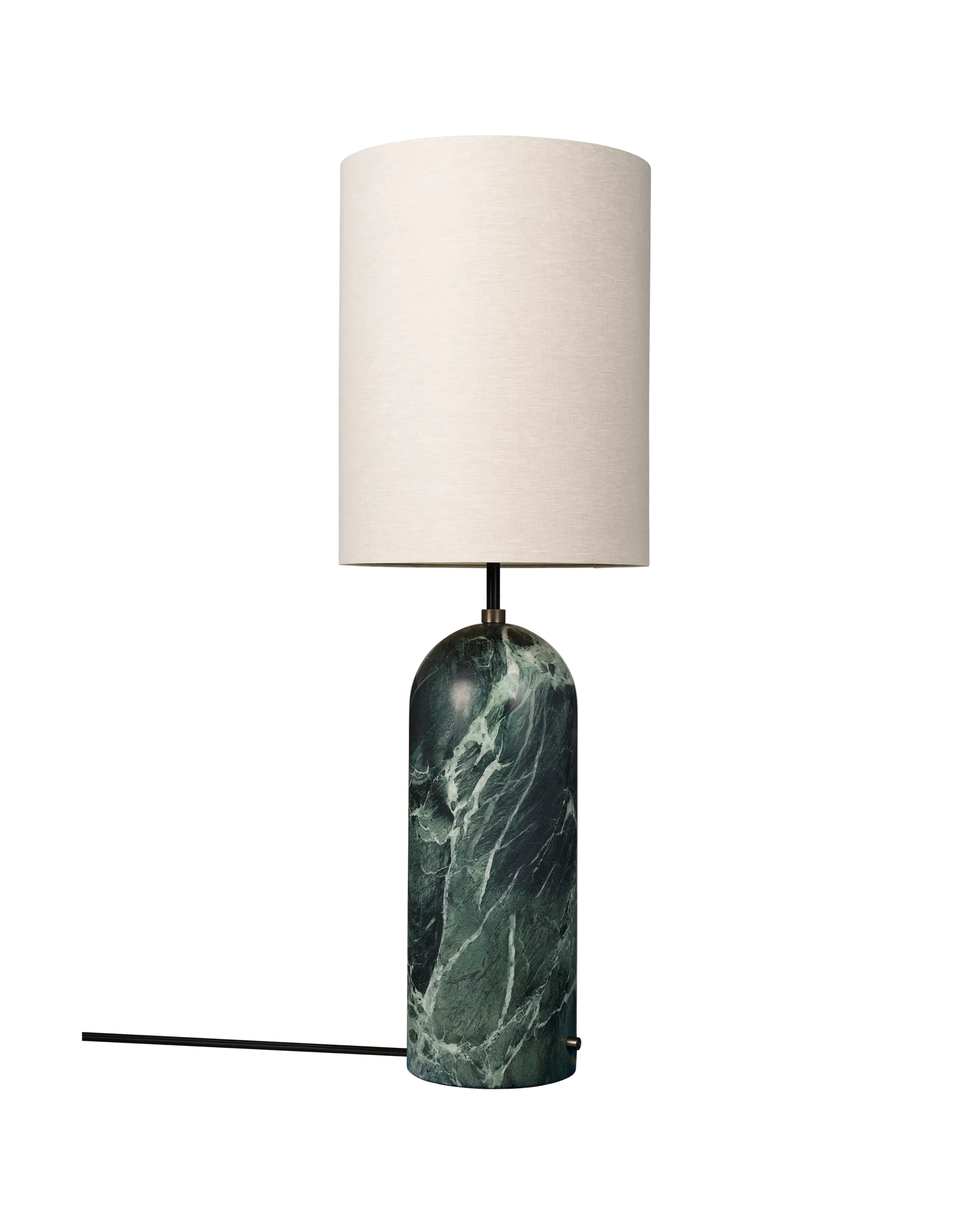 GUBI Gravity Floor Lamp - XL (Emerald Marble, Canvas shade, 130 cm, UK)