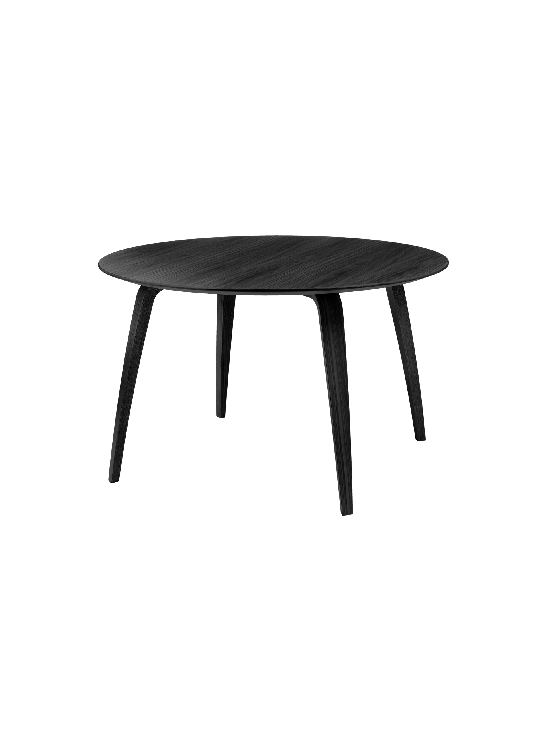 GUBI GUBI Dining Table, Round (Black Stained Ash Semi Matt Lacquered, Ø120)