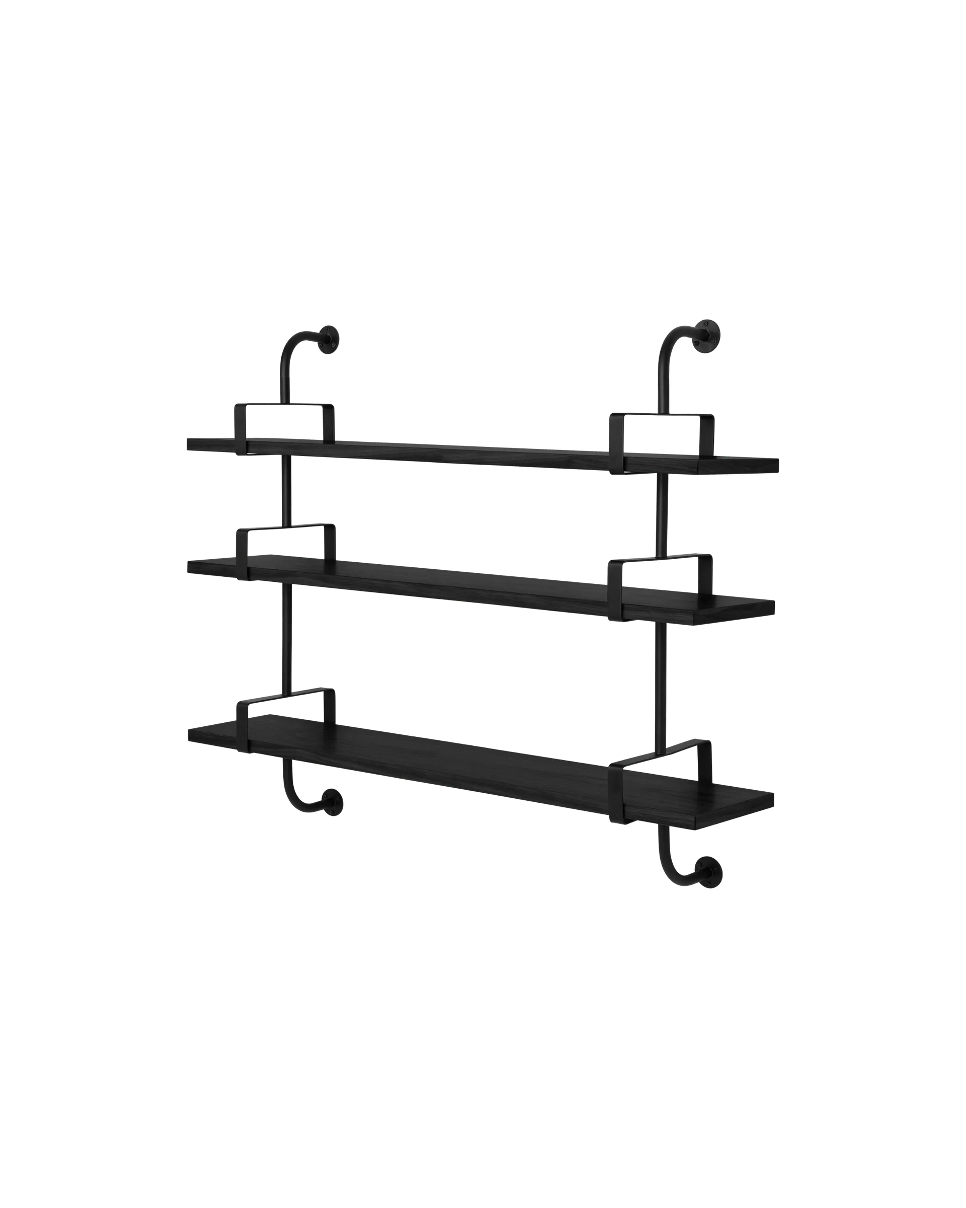 GUBI Démon Shelf (Black Stained Ash Semi Matt Lacquered, Medium, 3 Shelves)