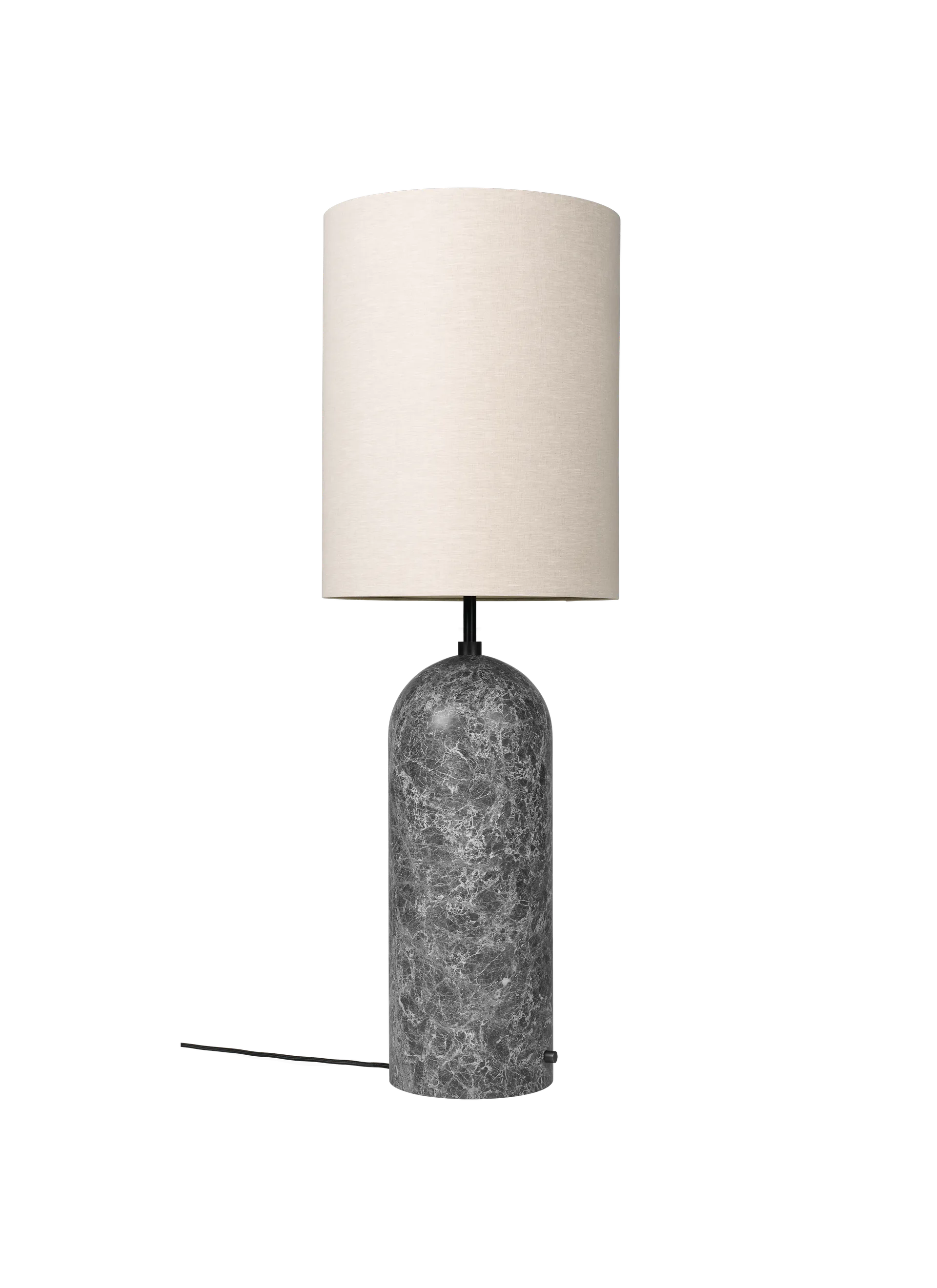 GUBI Gravity Floor Lamp - XL (Canvas shade, Grey Marble, 130 cm, UK)