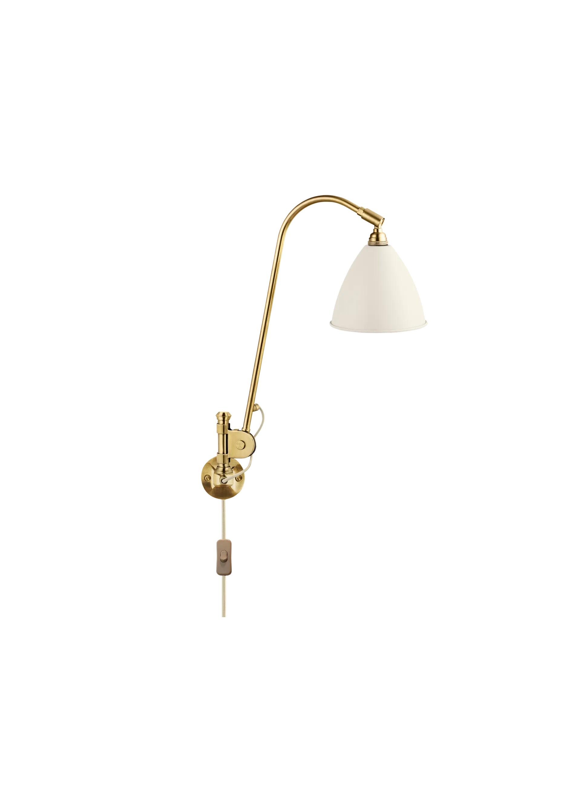GUBI Bestlite BL6 Wall Lamp (Soft White Semi Matt, Brass, UK)