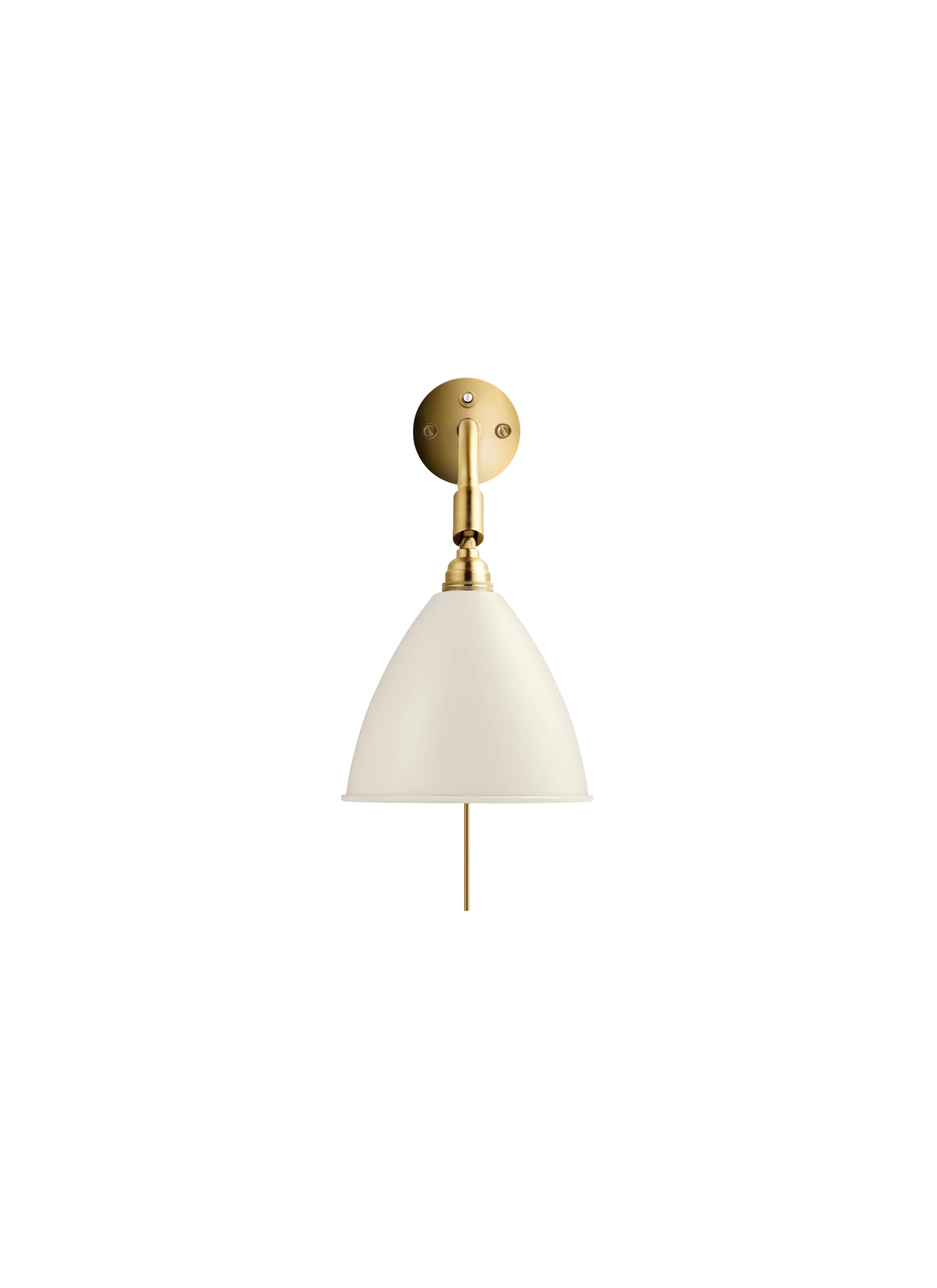 GUBI Bestlite BL7 Wall Lamp (White Semi Matt, Brass, UK)