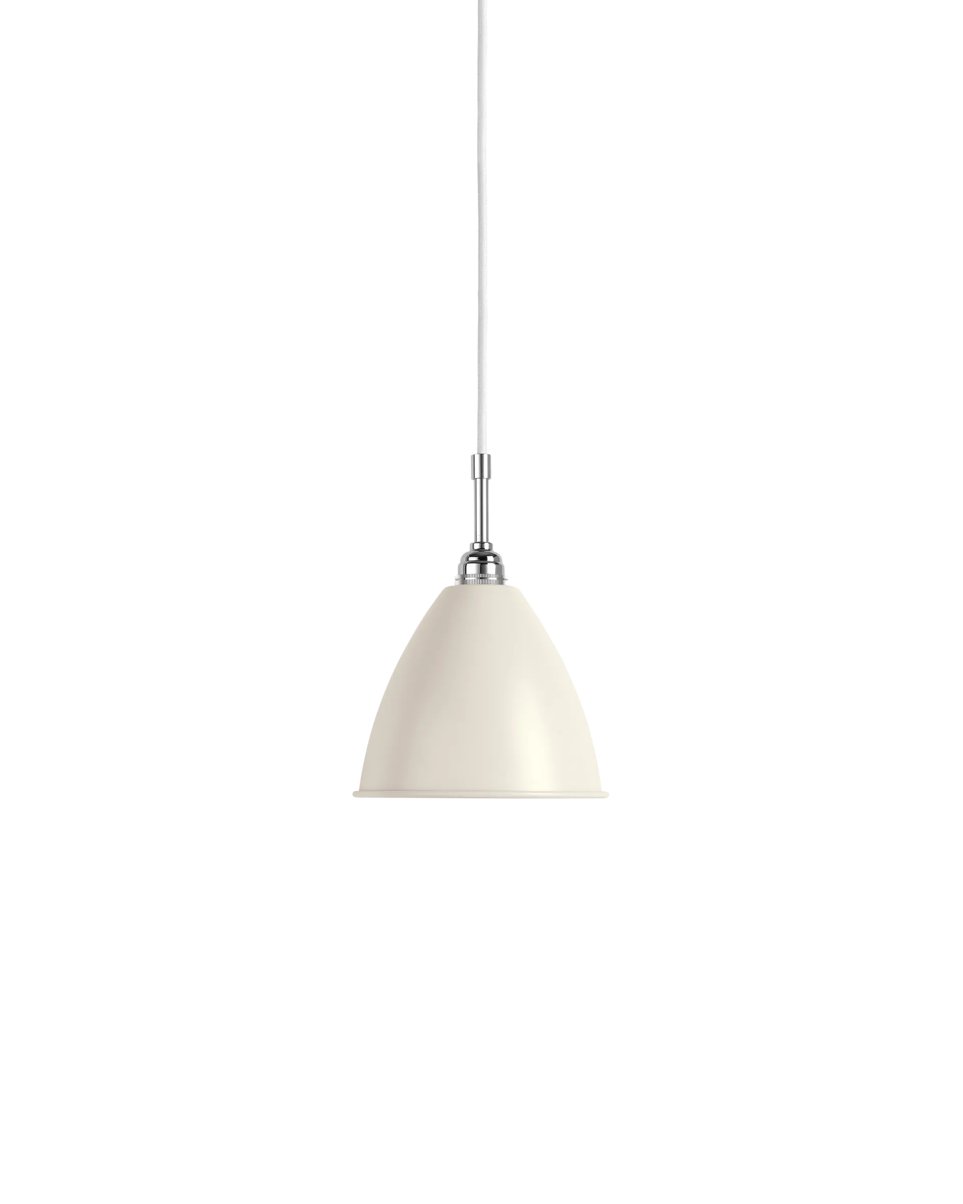 GUBI Bestlite BL9 Pendant (White Semi Matt, Chrome, Ø16 x 13 cm, EU)
