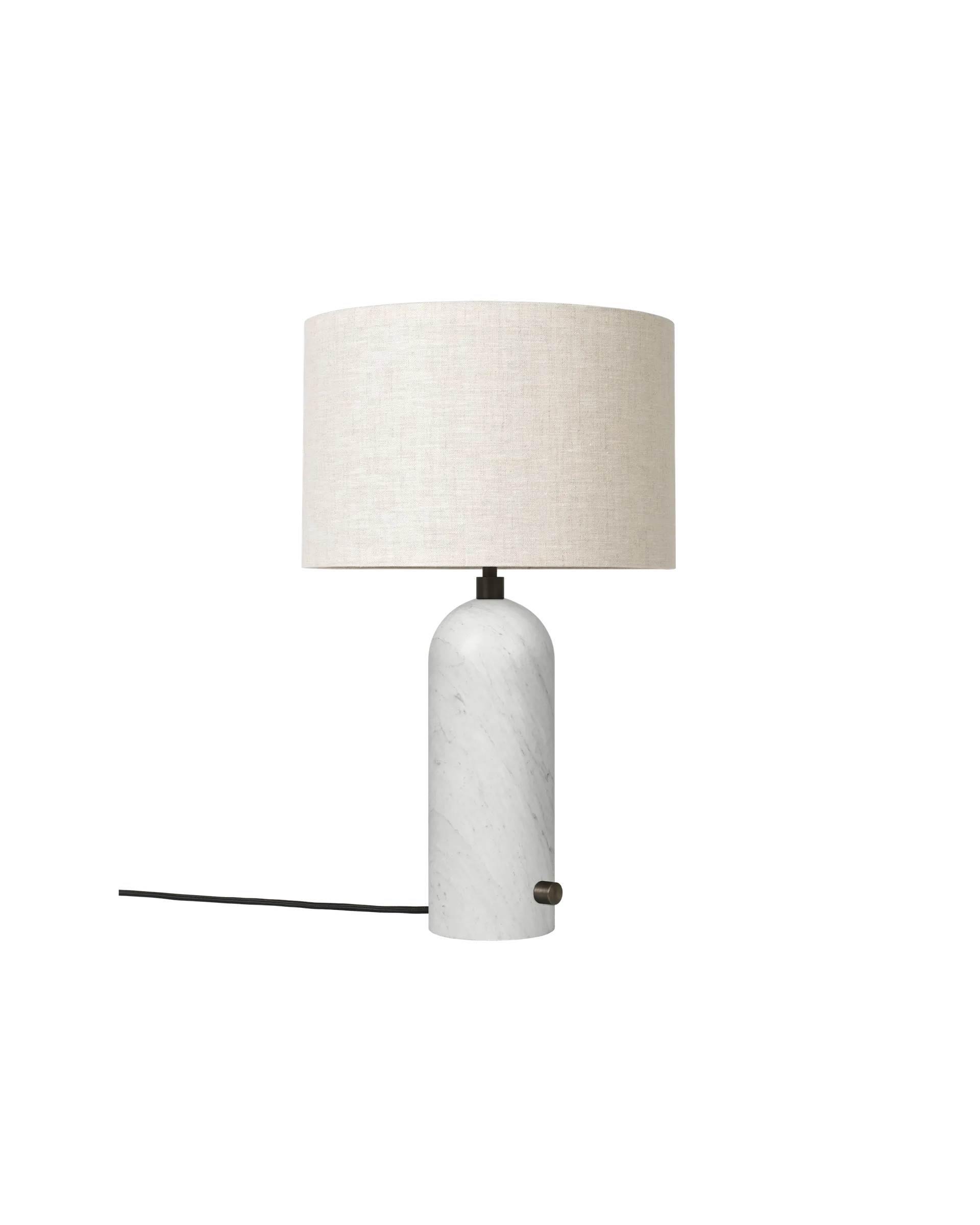 GUBI Gravity Table Lamp (Canvas shade, White Marble, 49 cm, UK)