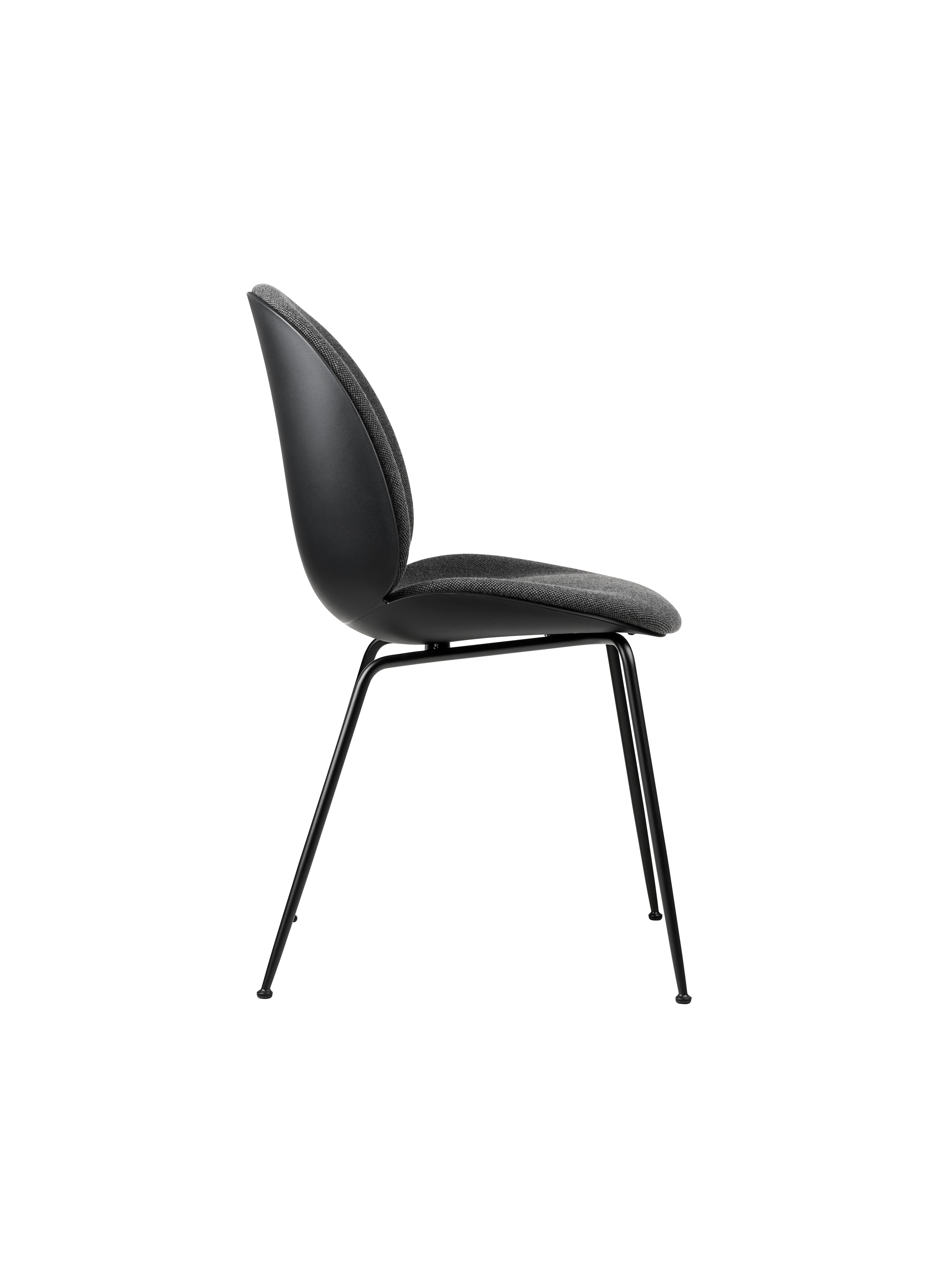 BEETLE DINING CHAIR / FRONT UPHOLSTERED / METAL BASE