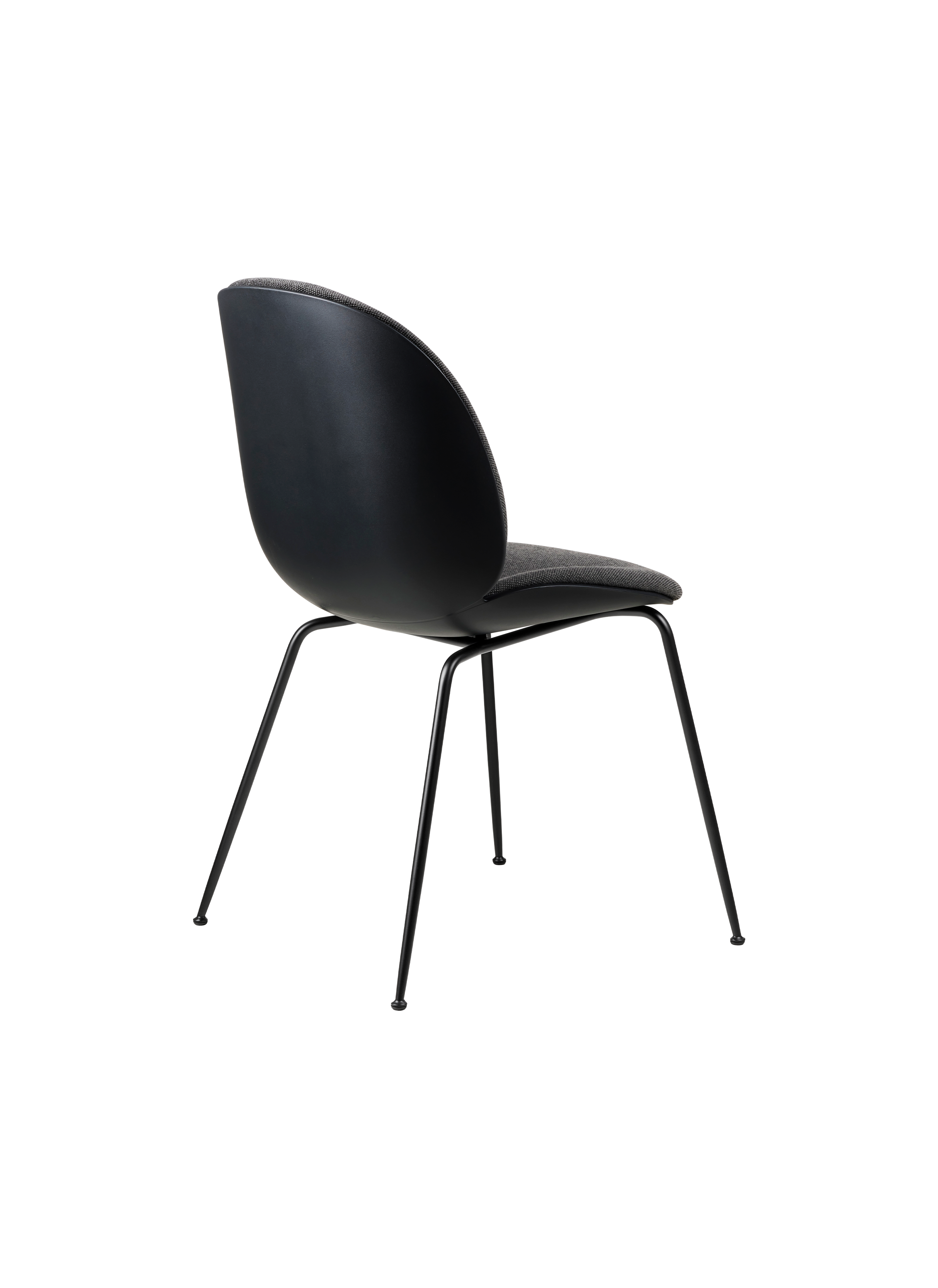 BEETLE DINING CHAIR / FRONT UPHOLSTERED / METAL BASE - Thumbnail 4