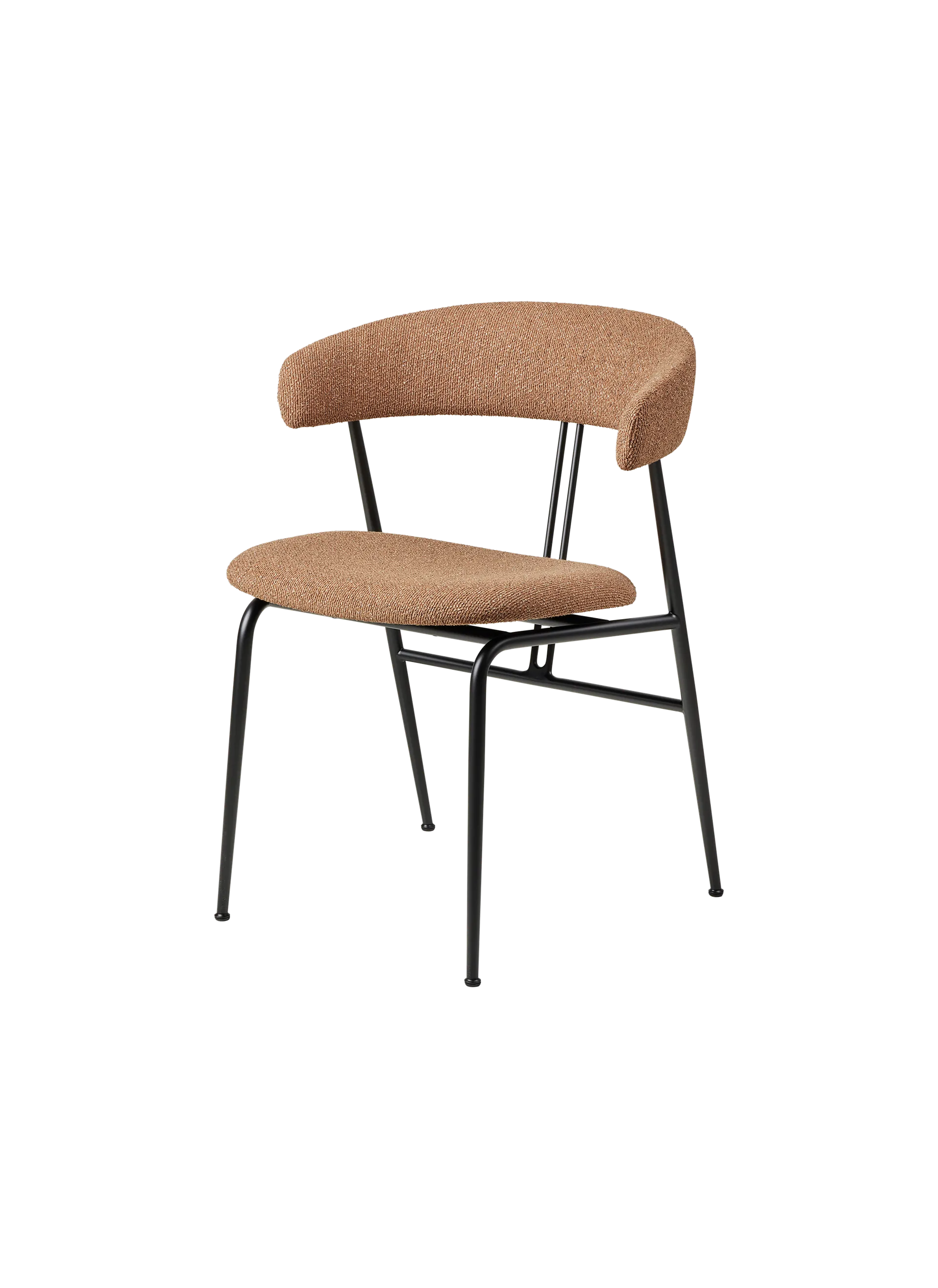 GUBI Violin Dining Chair, Fully Upholstered (Around Bouclé, Dedar (032, Standard))