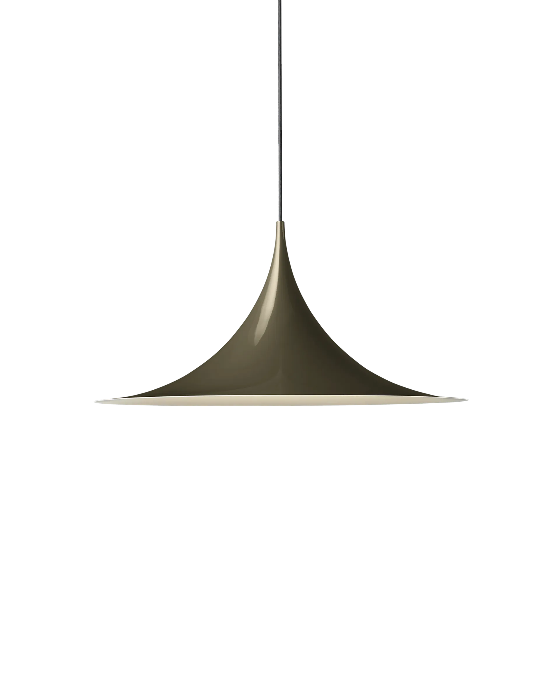 GUBI Semi Pendant (Dark Cocoa Glossy, Ø60 x 30 cm, EU)