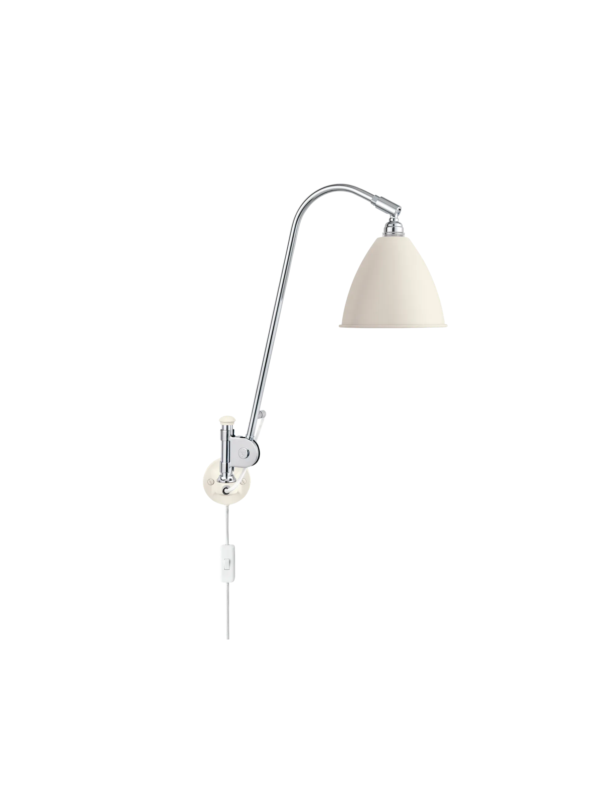 GUBI Bestlite BL6 Wall Lamp (Soft White Semi Matt, Chrome, UK)