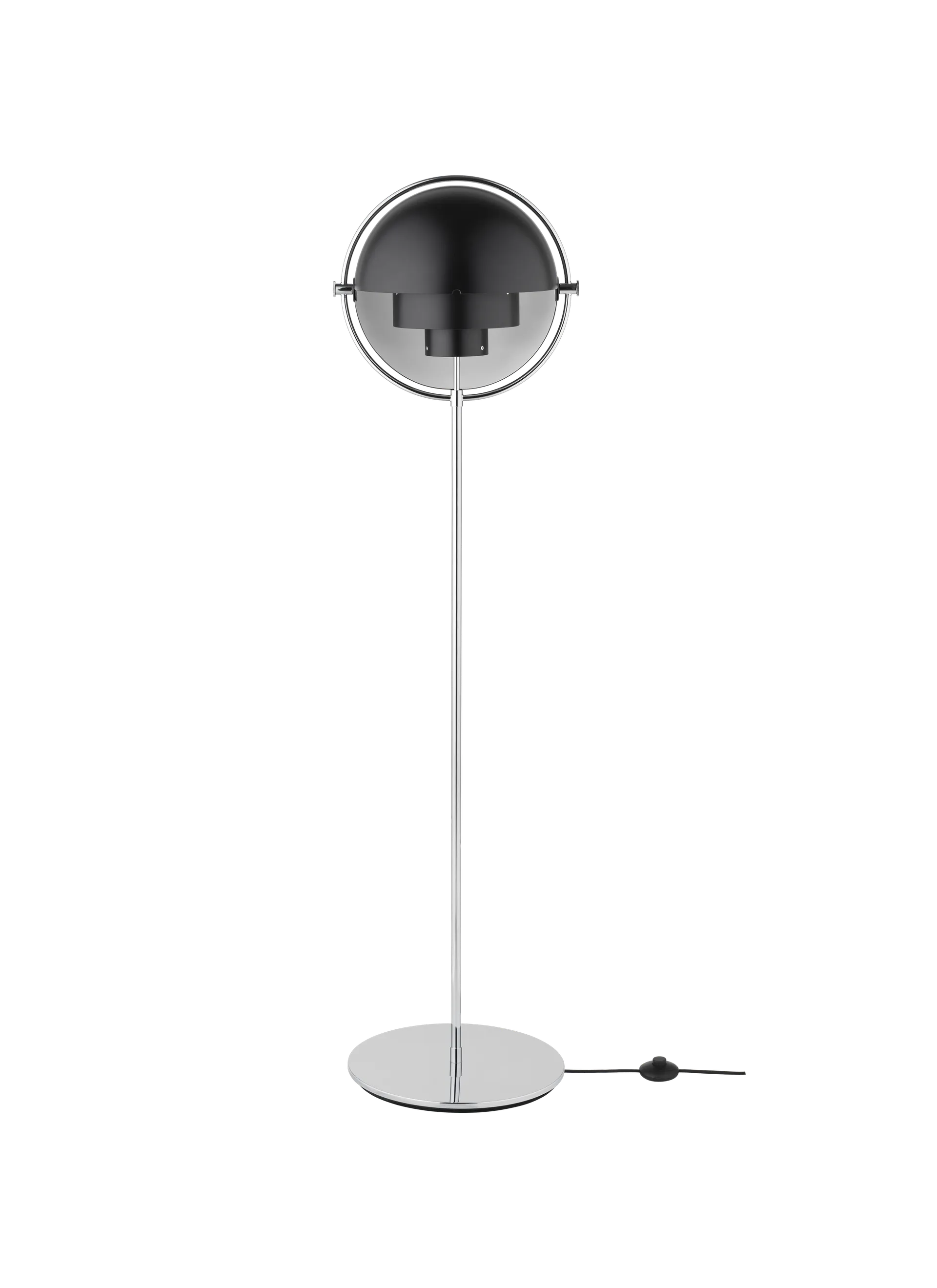 GUBI Multi-Lite Floor Lamp (Black Semi Matt, Chrome, EU)