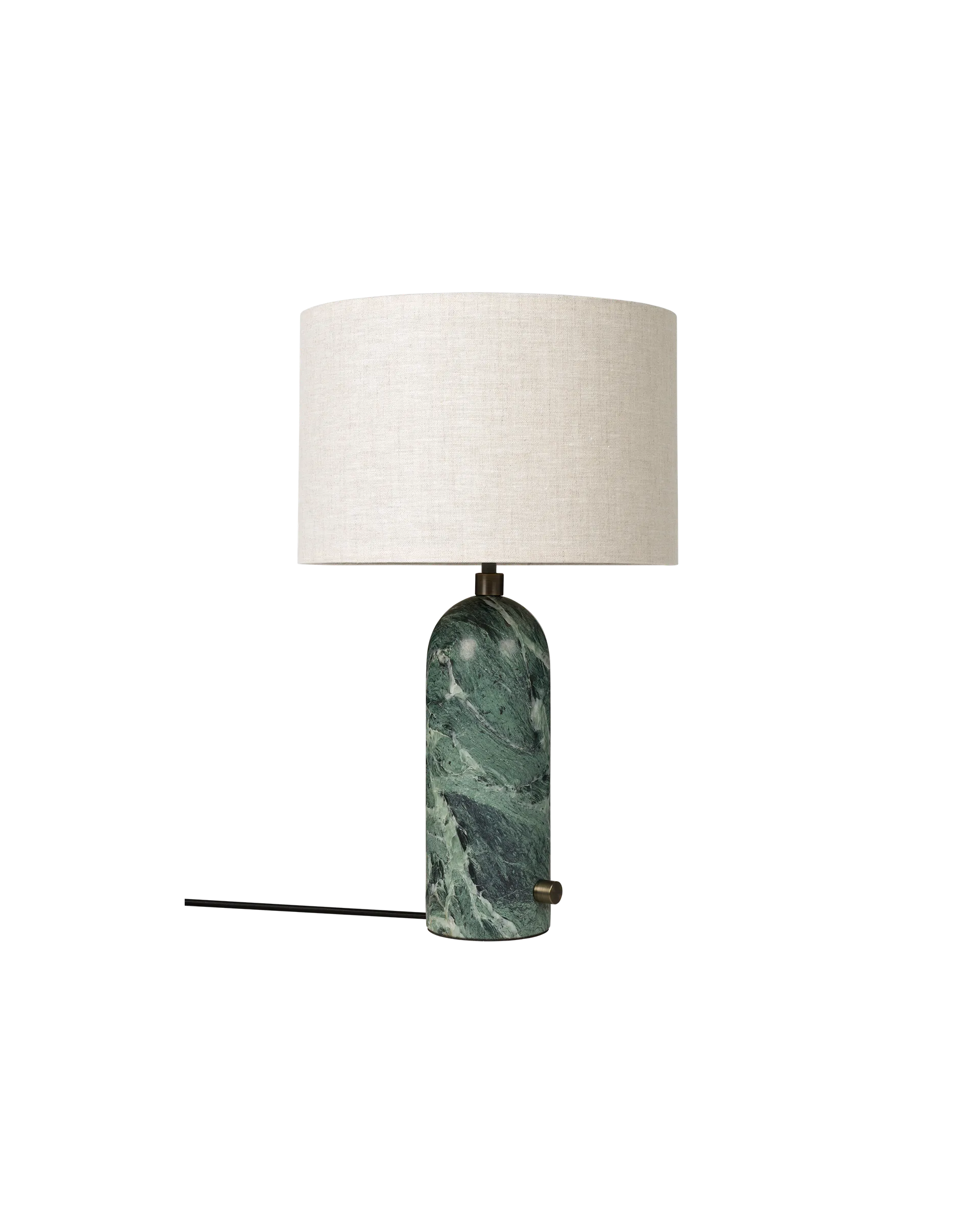 GUBI Gravity Table Lamp (Emerald Marble, Canvas shade, 49 cm, UK)