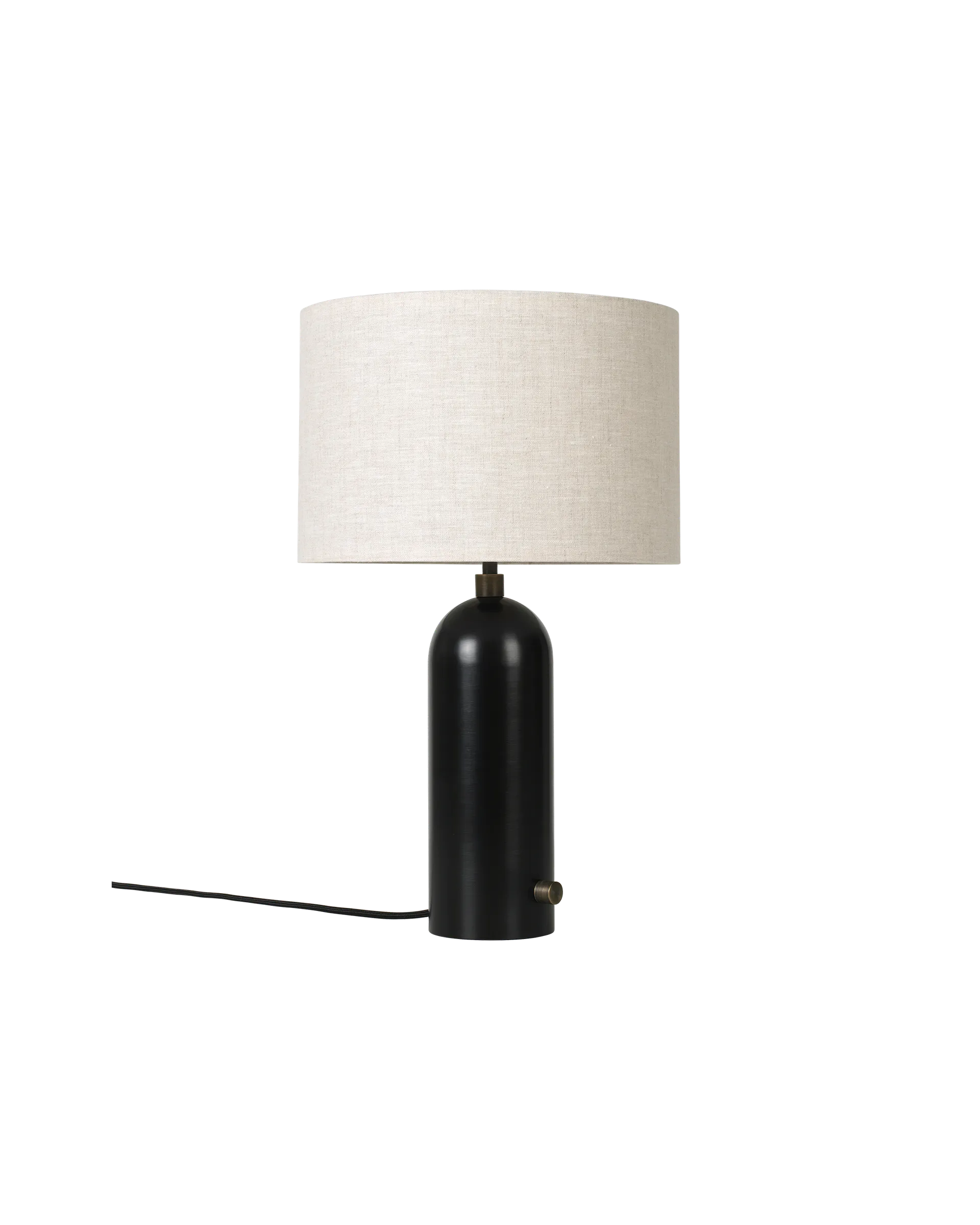 GUBI Gravity Table Lamp (Canvas shade, Blackened Steel, 49 cm, UK)