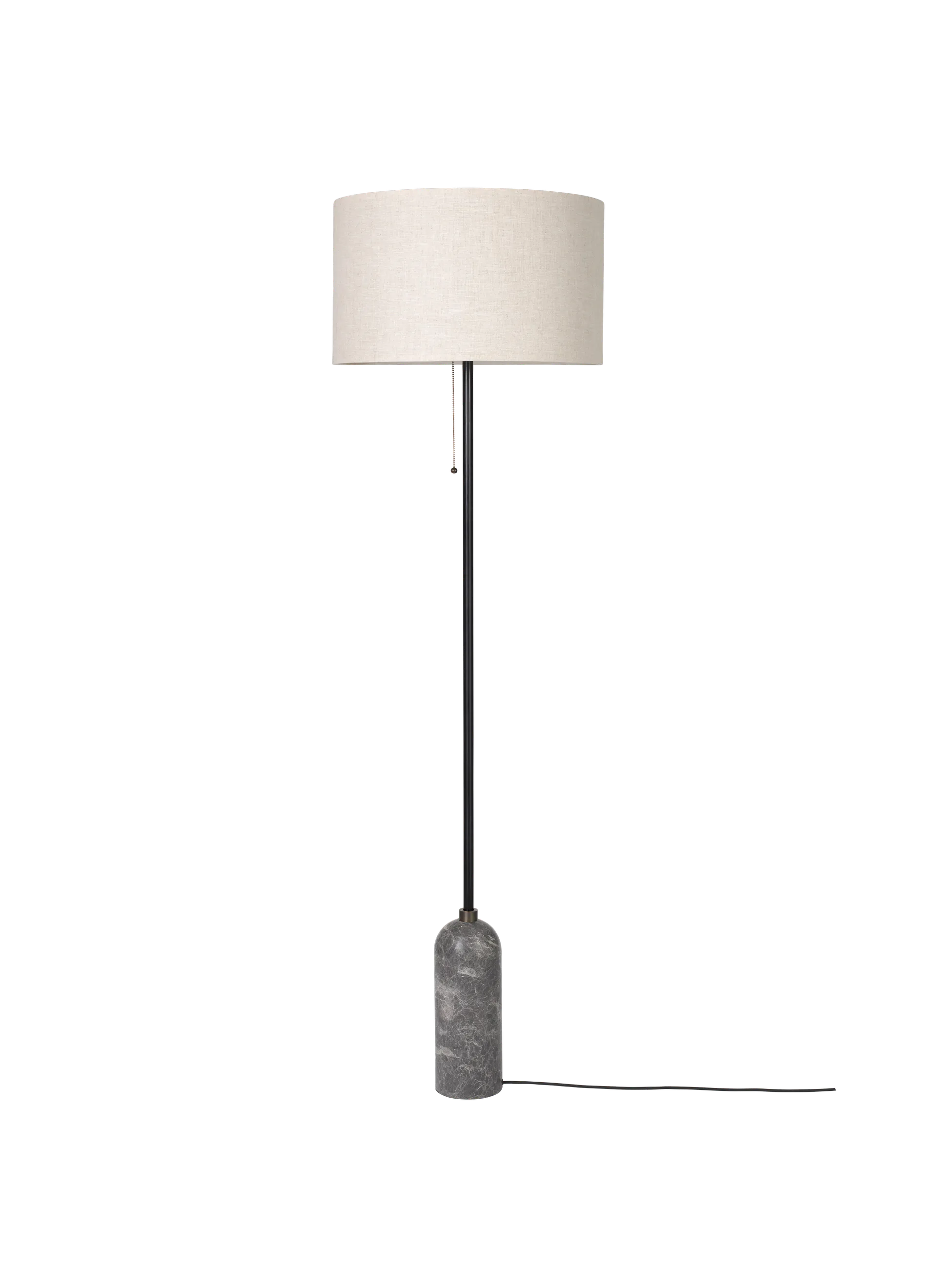 GUBI Gravity Floor Lamp (Canvas shade, Grey Marble, UK)