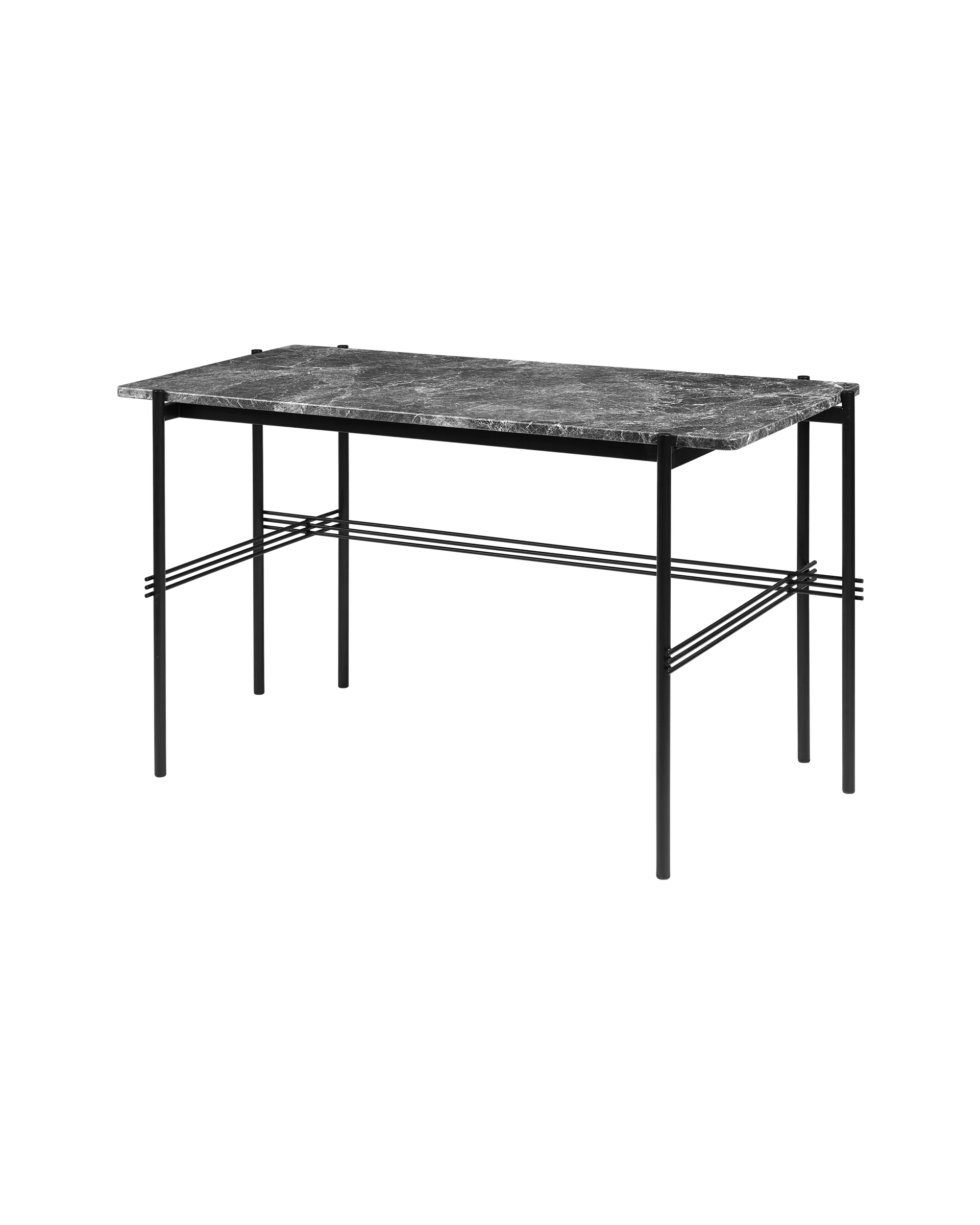 GUBI TS Desk (Black base, Grey Emperador Marble, 120 x 60 cm)