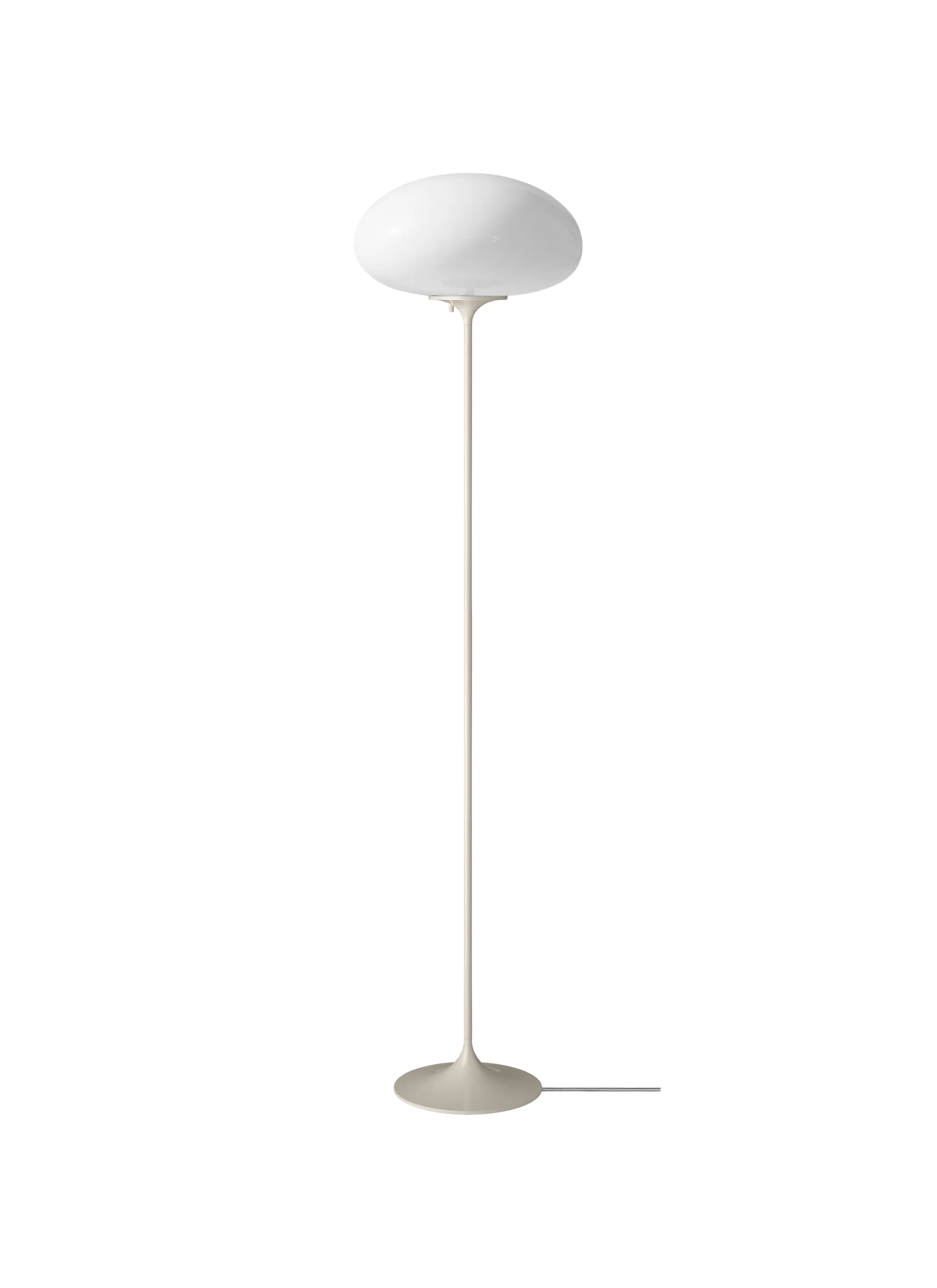 GUBI Stemlite Floor Lamp (Opal Glass, Pebble Grey, 150 cm, EU)