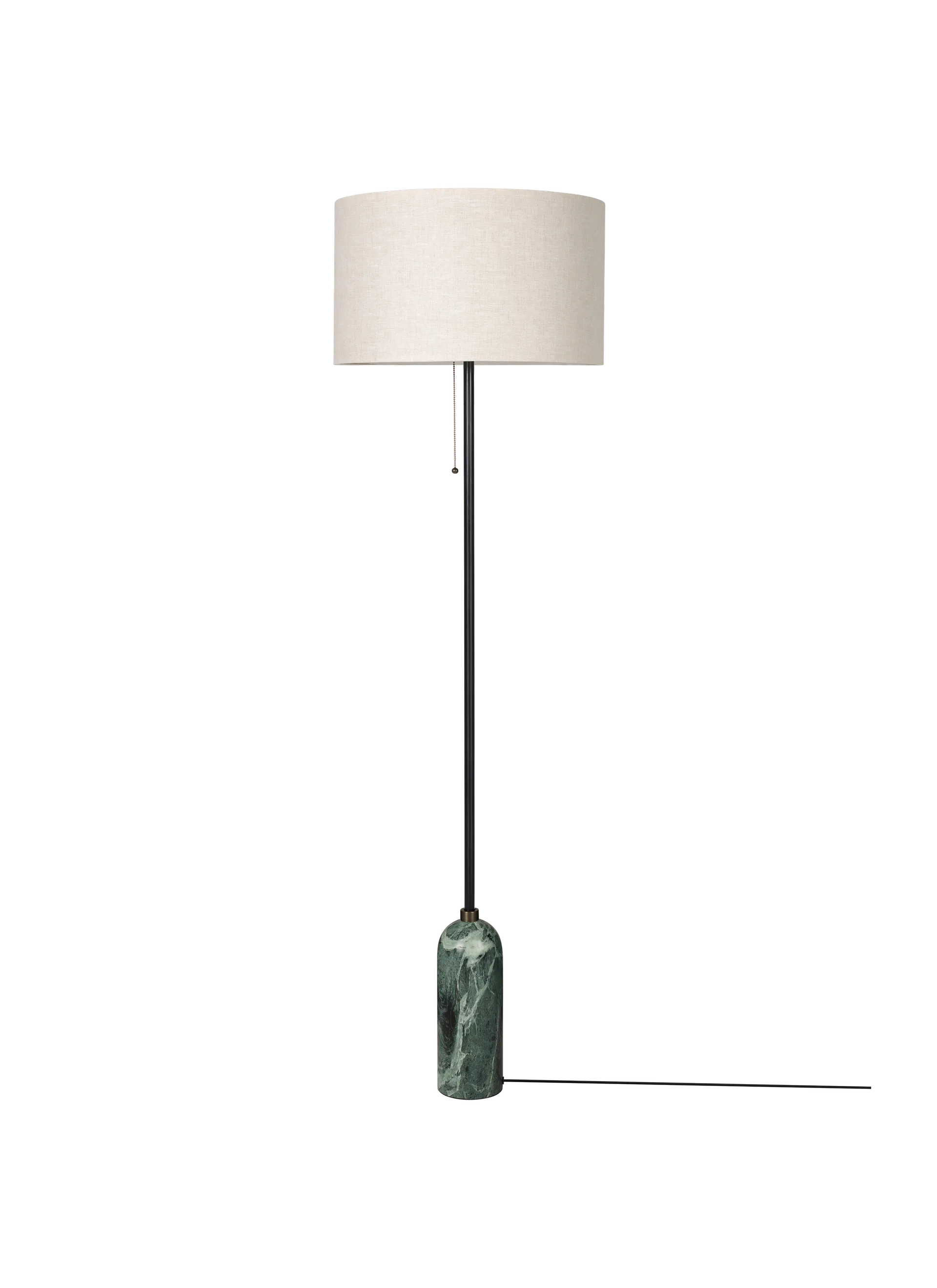 GUBI Gravity Floor Lamp (Emerald Marble, Canvas shade, UK)