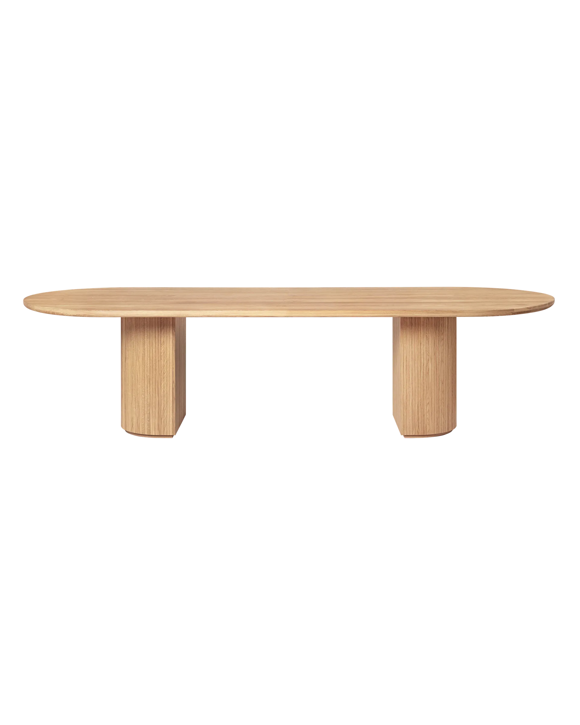 GUBI Moon Dining Table, Elliptical (Solid Oak Oiled, 290 x 105 cm)