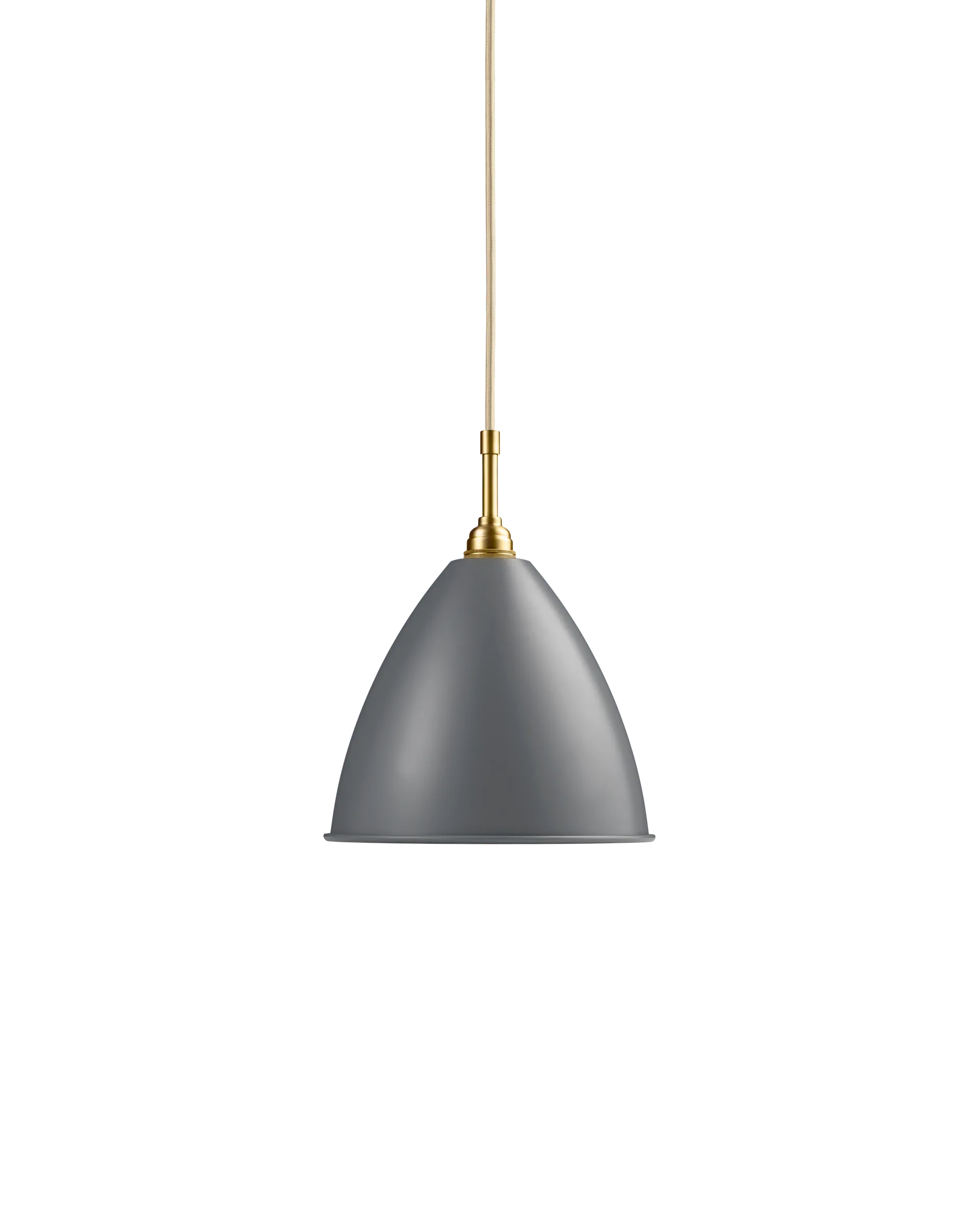 GUBI Bestlite BL9 Pendant (Grey Semi Matt, Brass, Ø21 x 18 cm, EU)