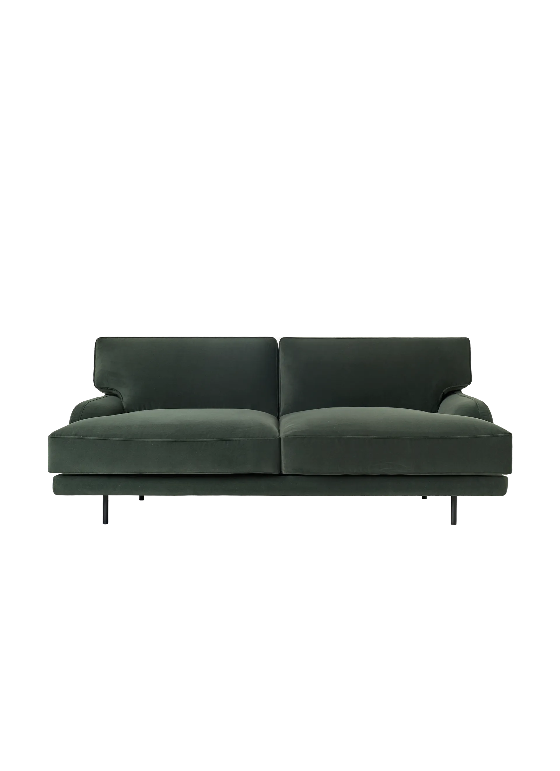 GUBI Flaneur Sofa (Asator, Kvadrat (0984, Standard), 2 seater, Black Matt)