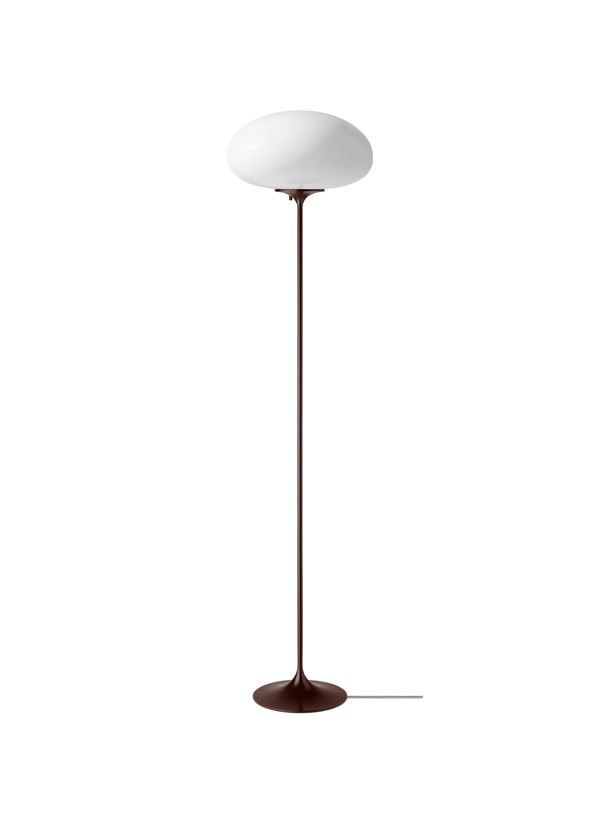 GUBI Stemlite Floor Lamp (Opal Glass, Black Red, 150 cm, EU)
