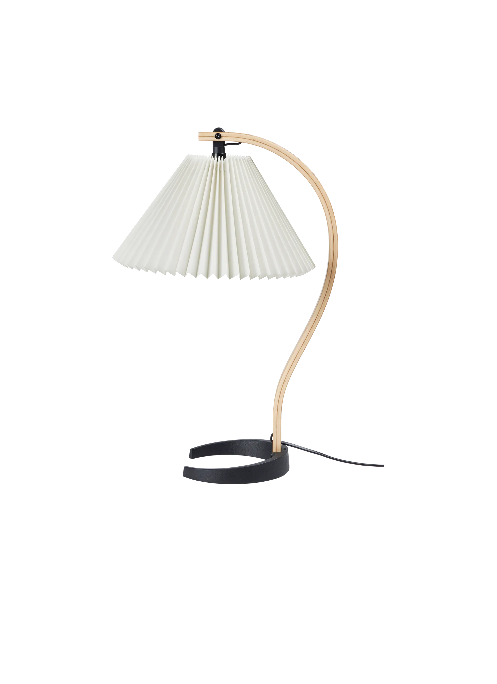 GUBI Timberline Table Lamp (White Canvas, Oak/Birch, UK)