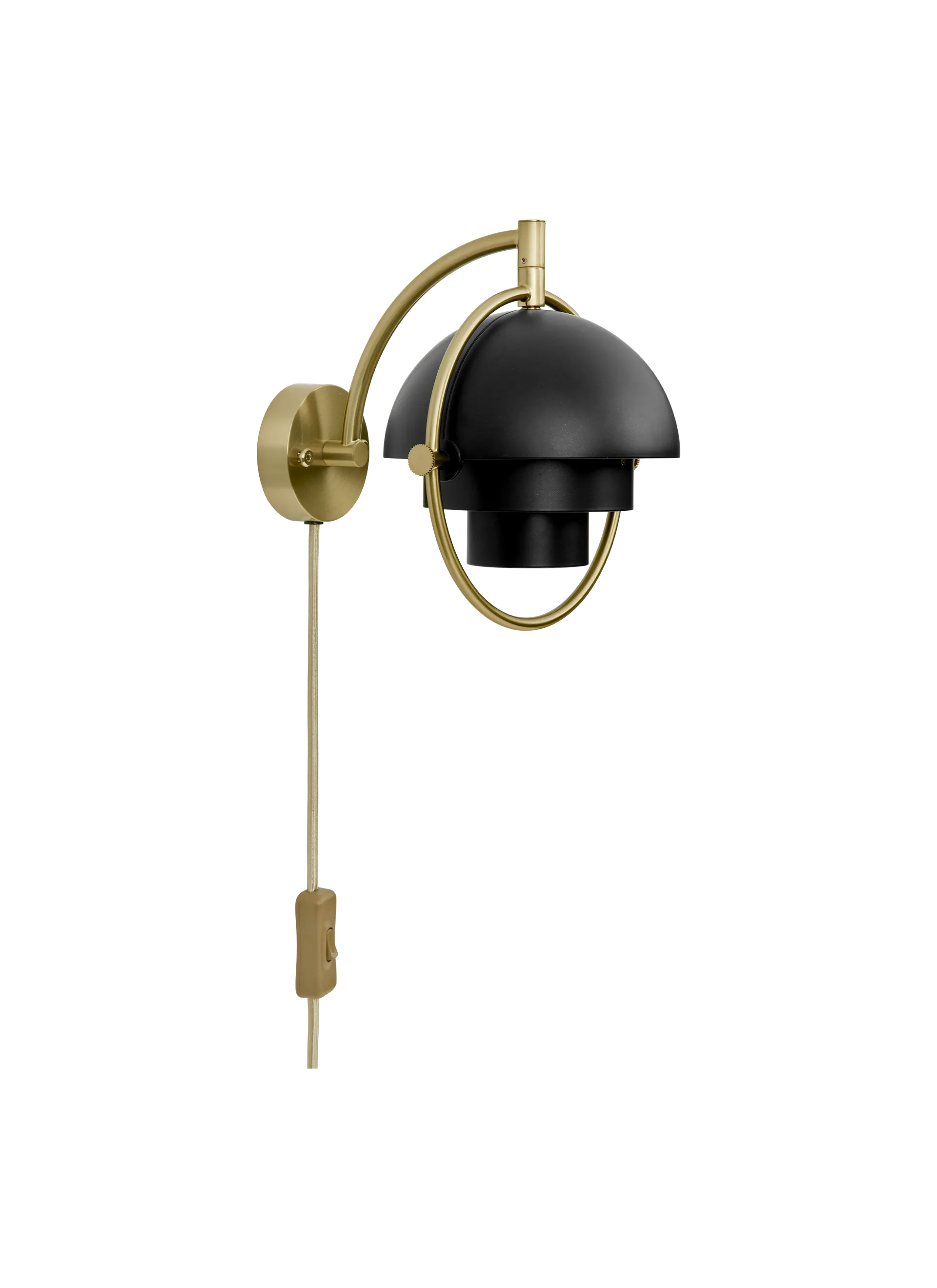 GUBI Multi-Lite Wall Lamp (Black Semi Matt, Brass, UK)