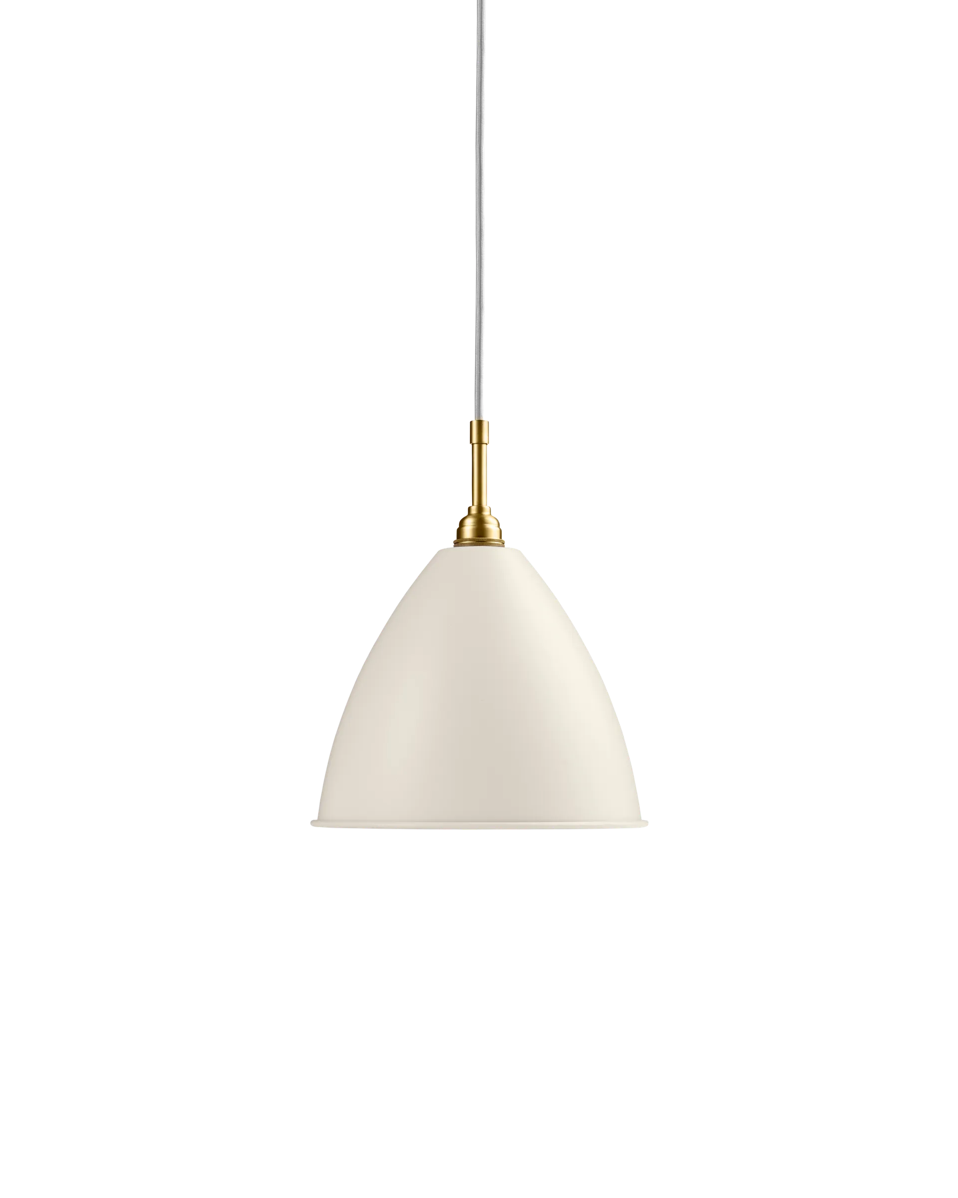 GUBI Bestlite BL9 Pendant (White Semi Matt, Brass, Ø21 x 18 cm, EU)