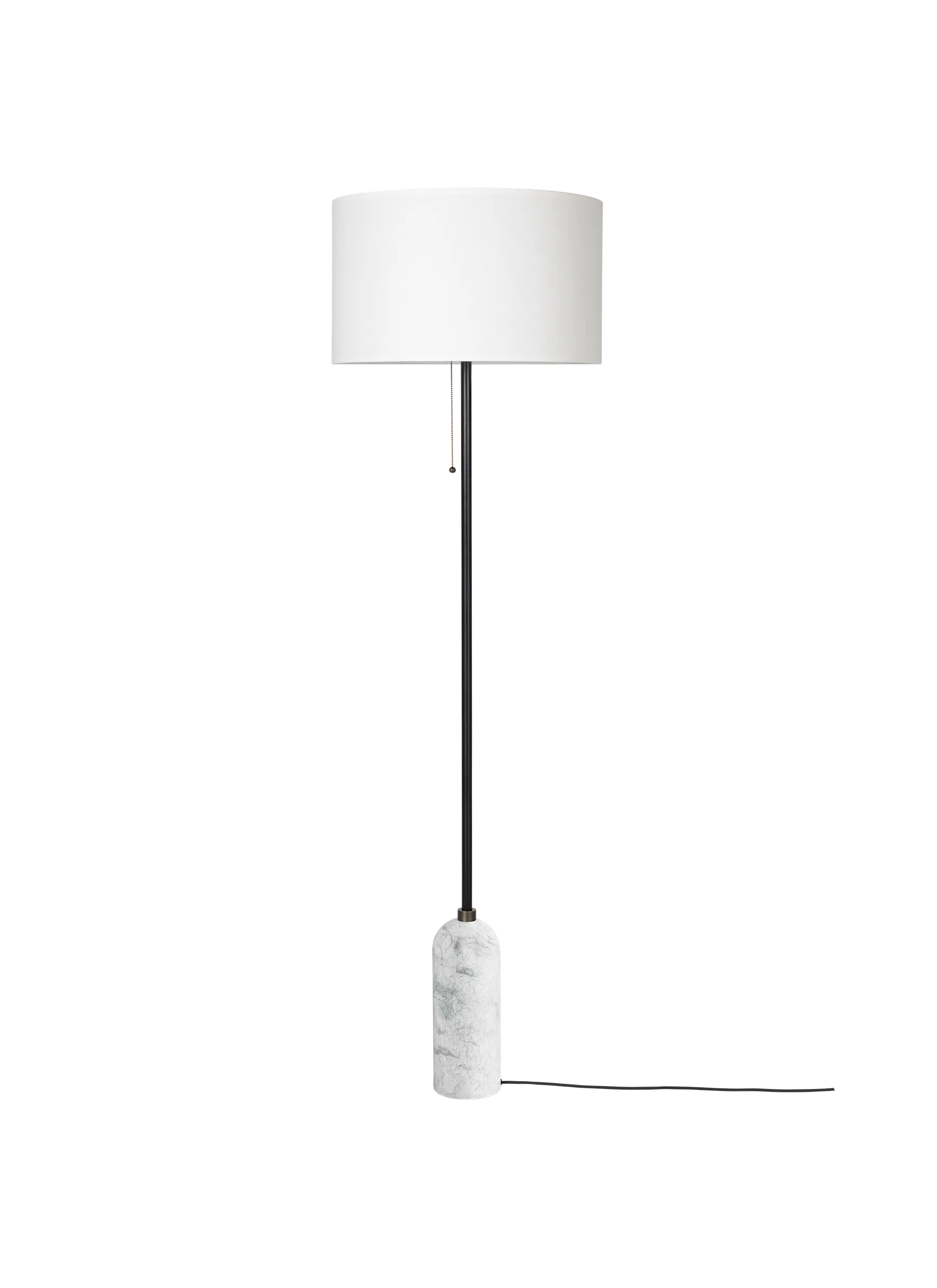 GUBI Gravity Floor Lamp (White shade, White Marble, UK)