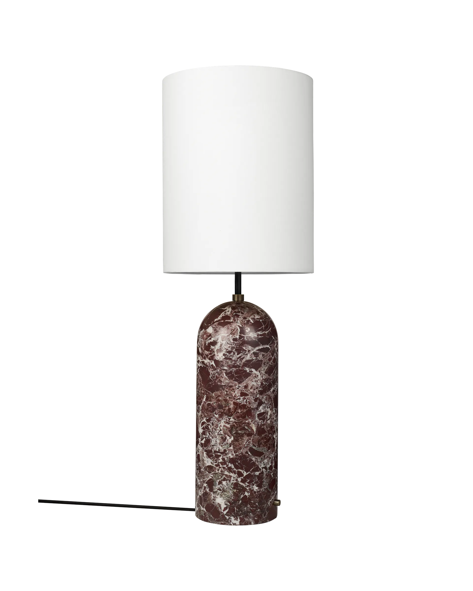 GUBI Gravity Floor Lamp - XL (Maroon Marble, White shade, 130 cm, EU)