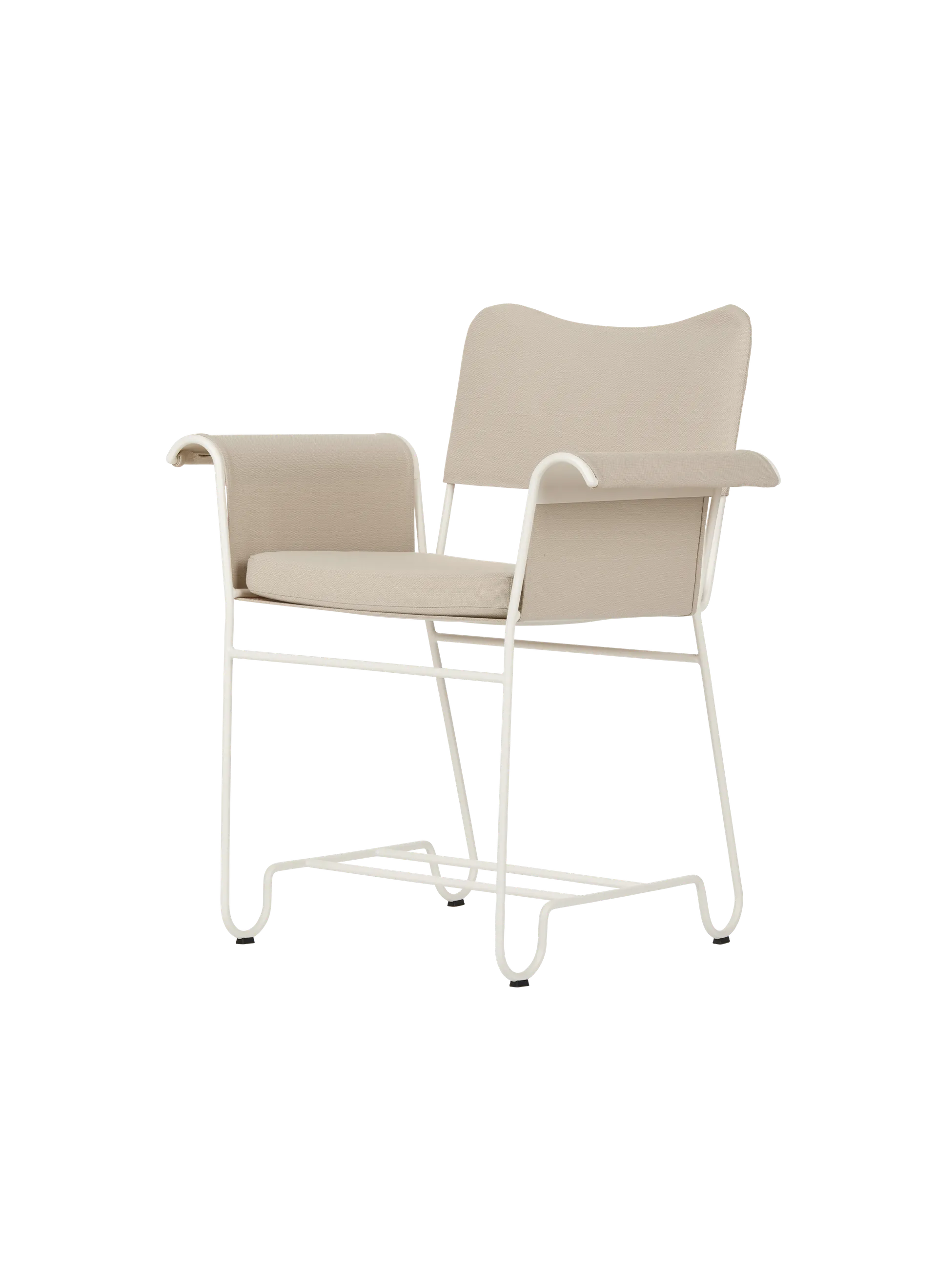 GUBI Tropique Dining Chair (Leslie, Limonta (CAL 117 compliant) (12), Classic White Semi Matt, Without)