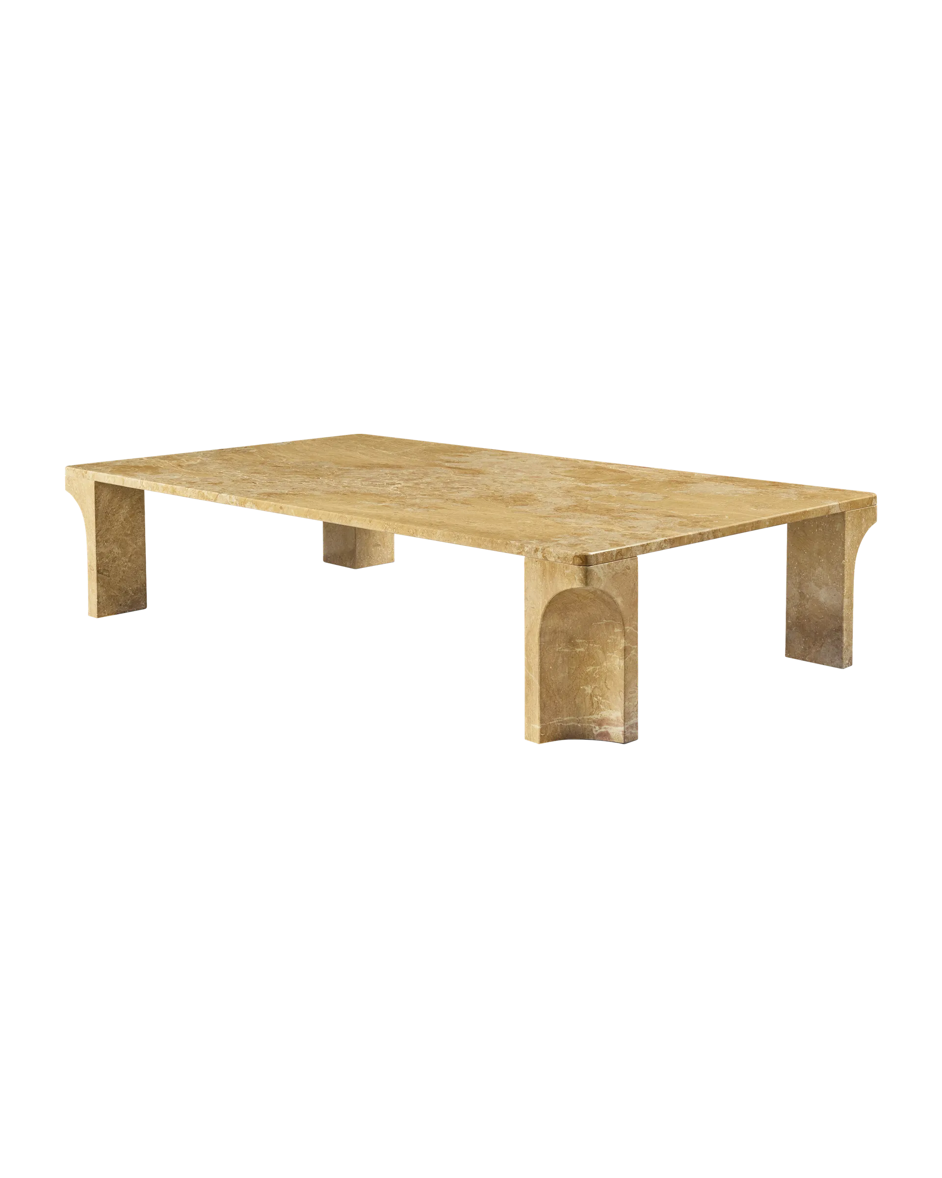 GUBI Doric Coffee Tables (Honey Amber Marble, Honey Amber Marble, 140 x 80 cm)