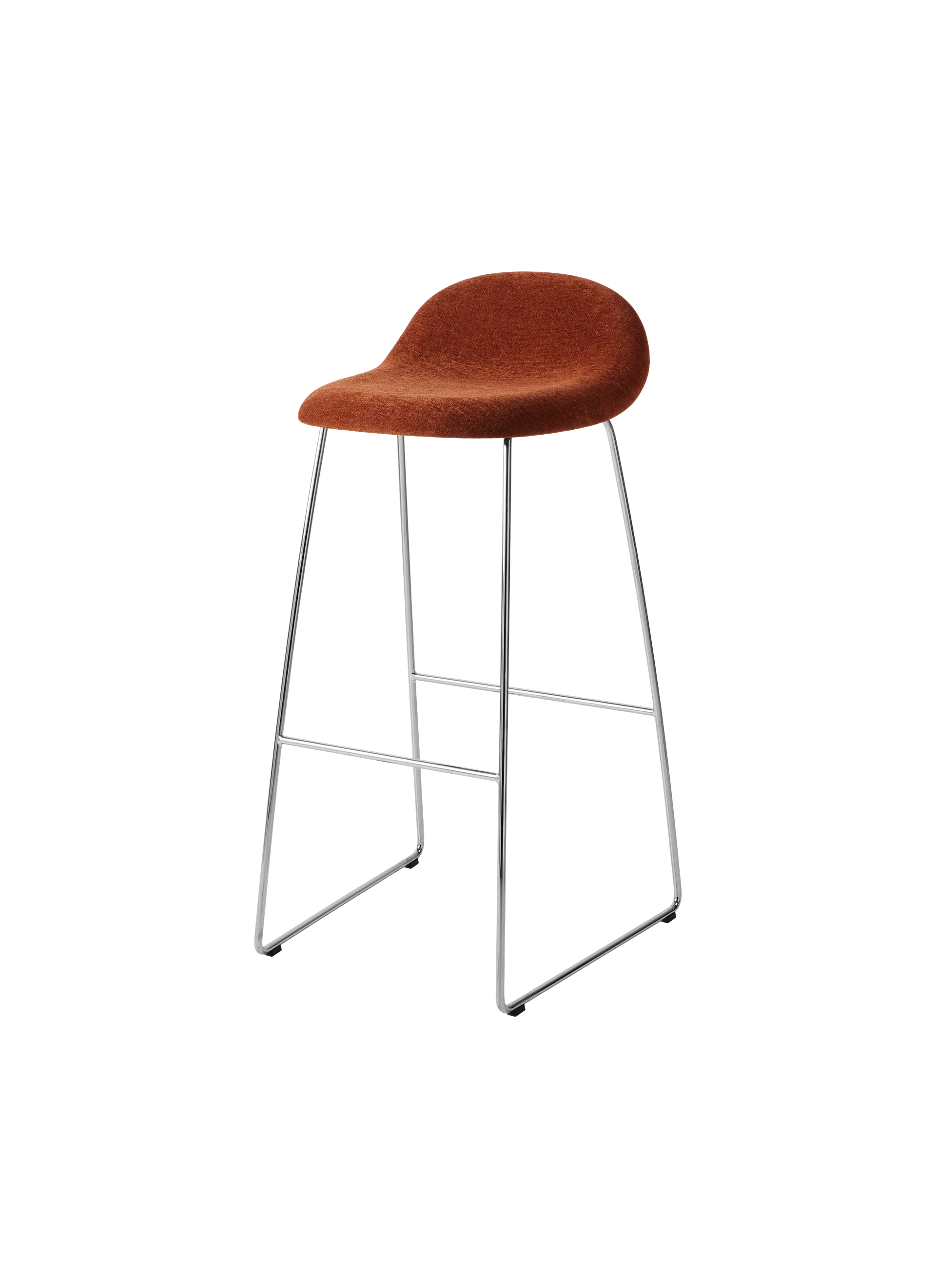 GUBI GUBI 3D Bar Stool, Fully Upholstered (Belsuede Special FR, Dedar (133, Standard))