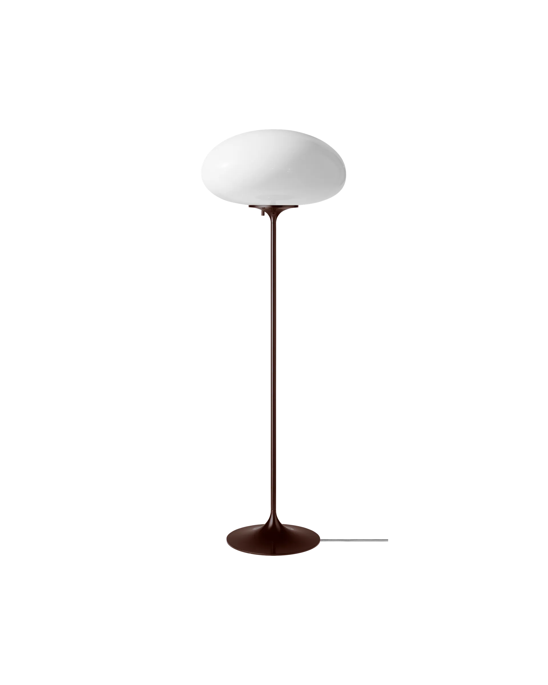 GUBI Stemlite Floor Lamp (Opal Glass, Black Red, 110 cm, UK)