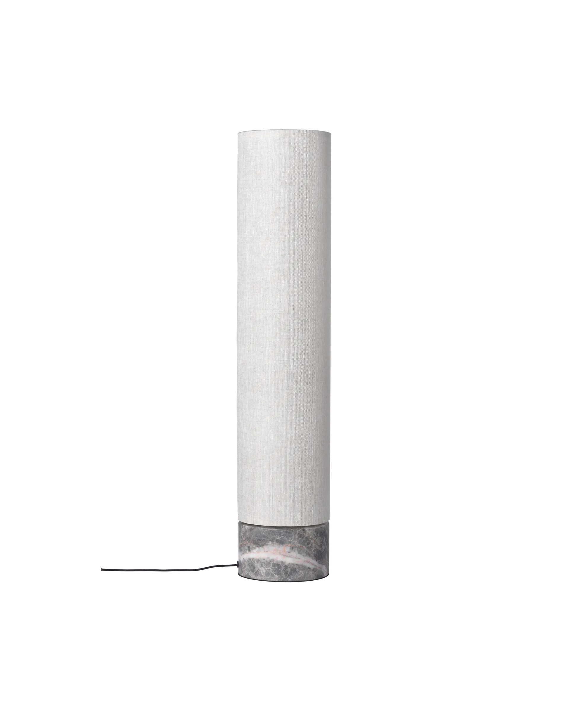 GUBI Unbound Floor Lamp (Canvas, Grey Marble, 80 cm, EU)
