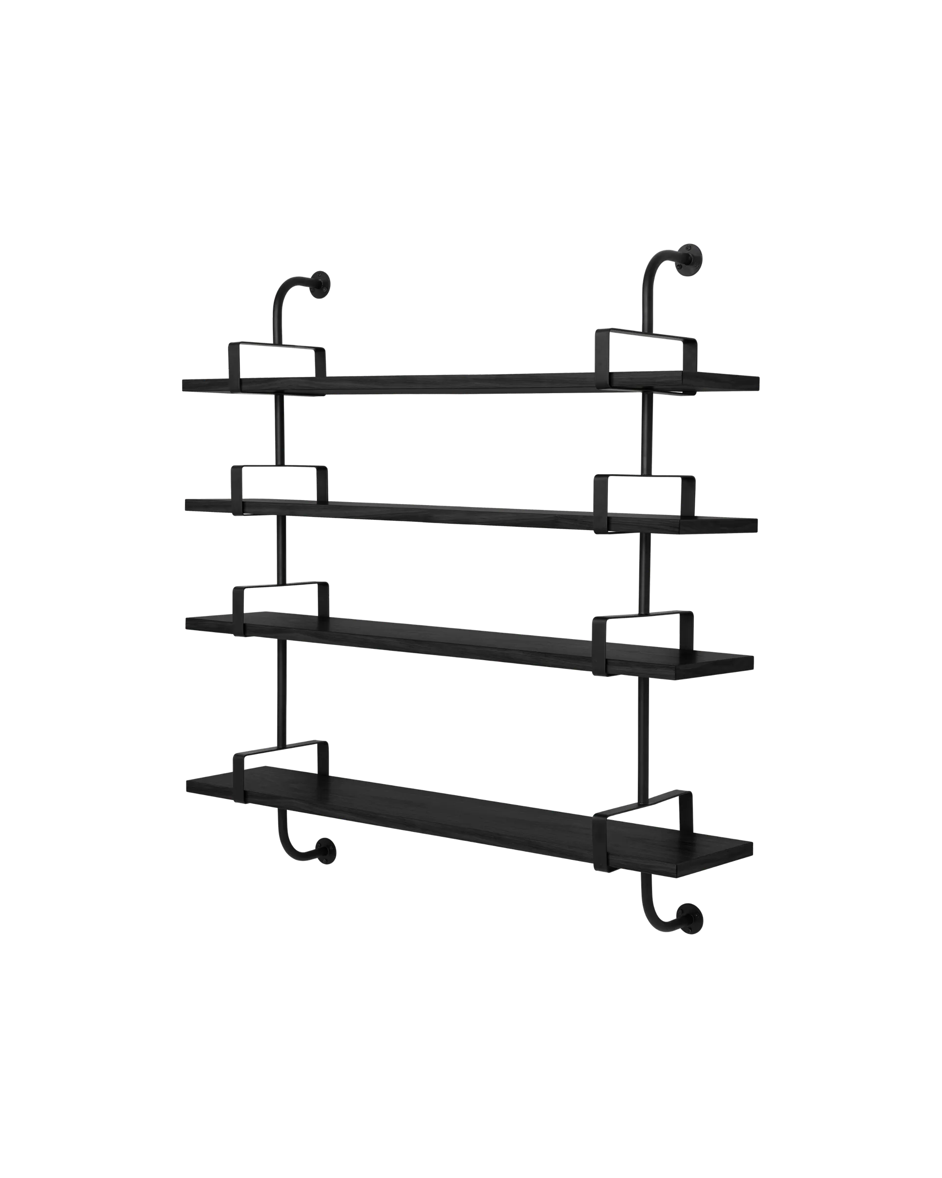 GUBI Démon Shelf (Black Stained Ash Semi Matt Lacquered, Medium, 4 Shelves)