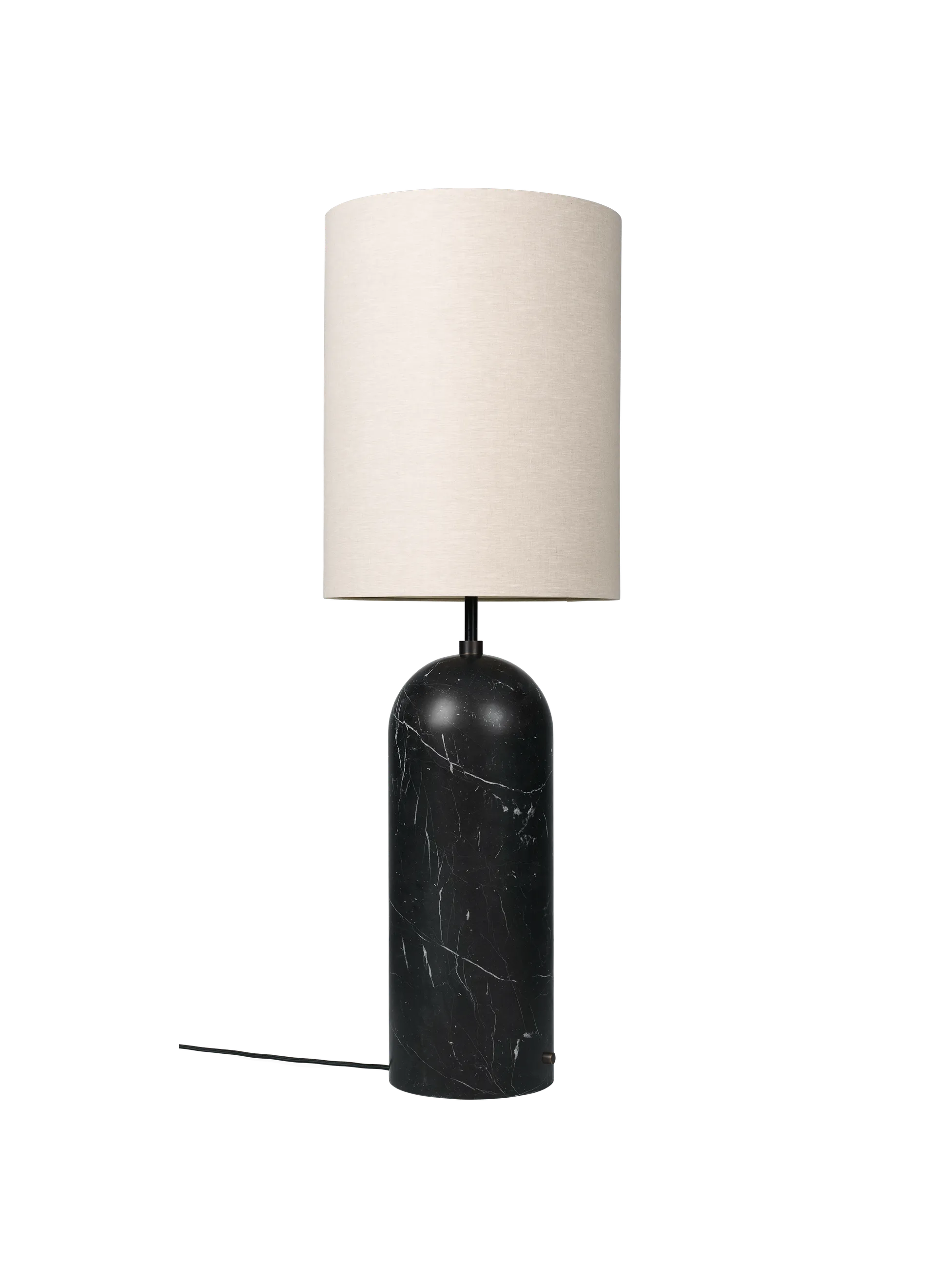 GUBI Gravity Floor Lamp - XL (Canvas shade, Black Marble, 130 cm, UK)