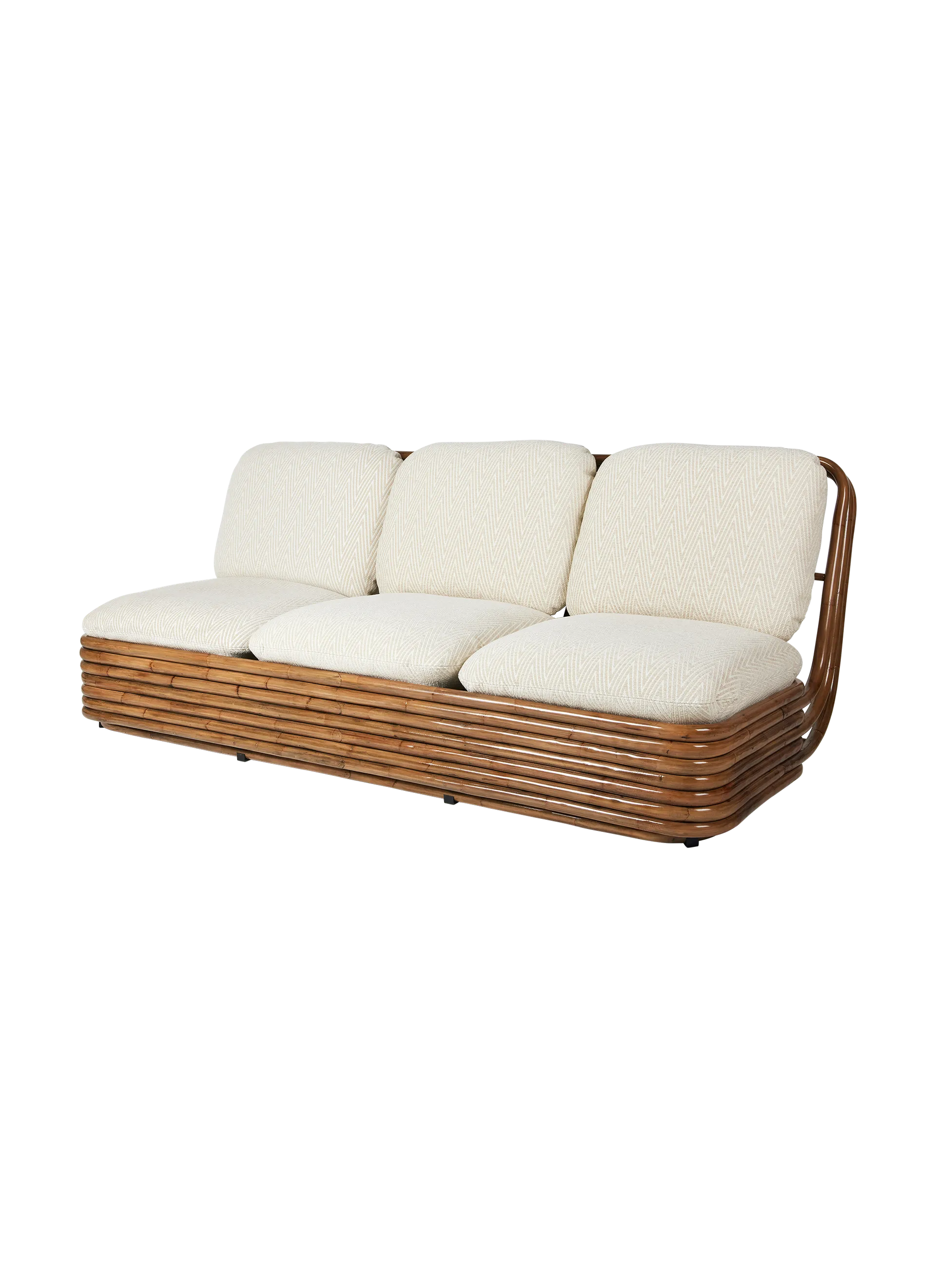 GUBI Bohemian 72 Sofa (Chevron Outdoor FR, Dedar (002, Standard), Rattan)