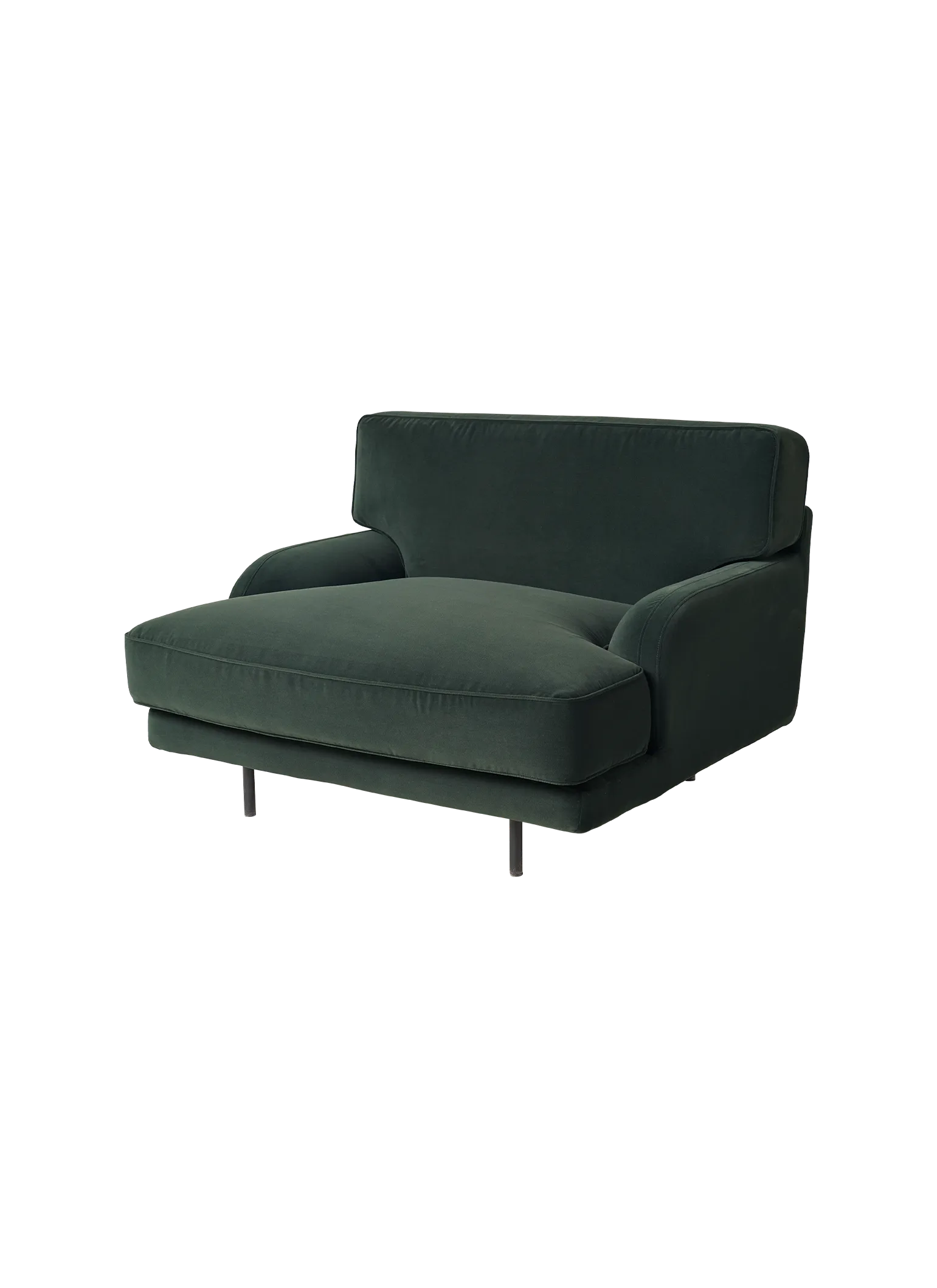 GUBI Flaneur Lounge Chair (Asator, Kvadrat (0984, Standard), Black Matt)
