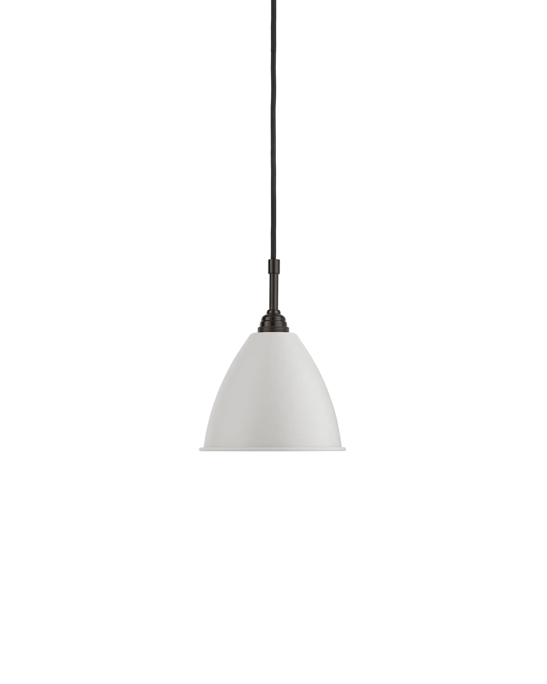 GUBI Bestlite BL9 Pendant (White Semi Matt, Black Brass, Ø16 x 13 cm, EU)