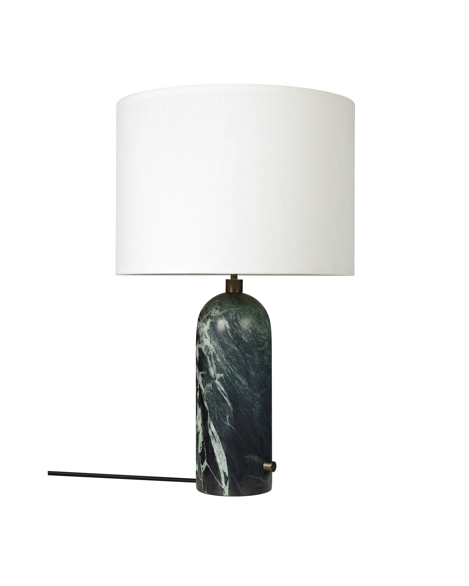 GUBI Gravity Table Lamp (Emerald Marble, White shade, 65 cm, UK)