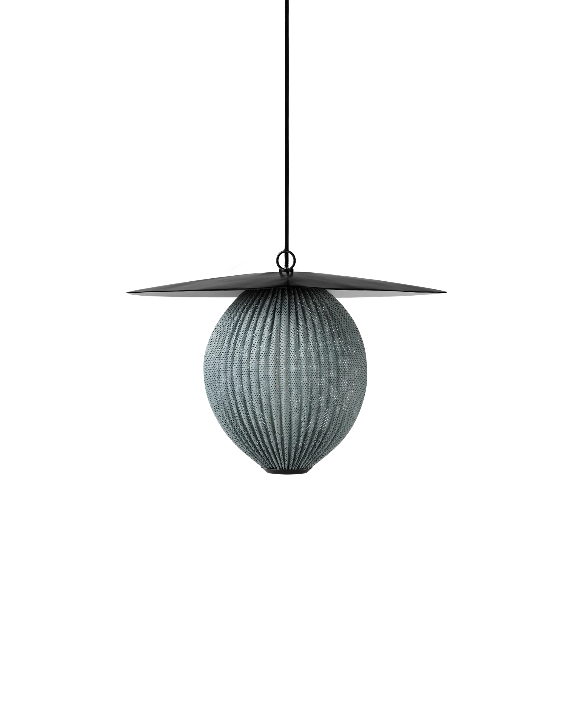 GUBI Satellite Pendant (Black, Stone Grey Semi Matt, Ø22 x 31 cm, EU)