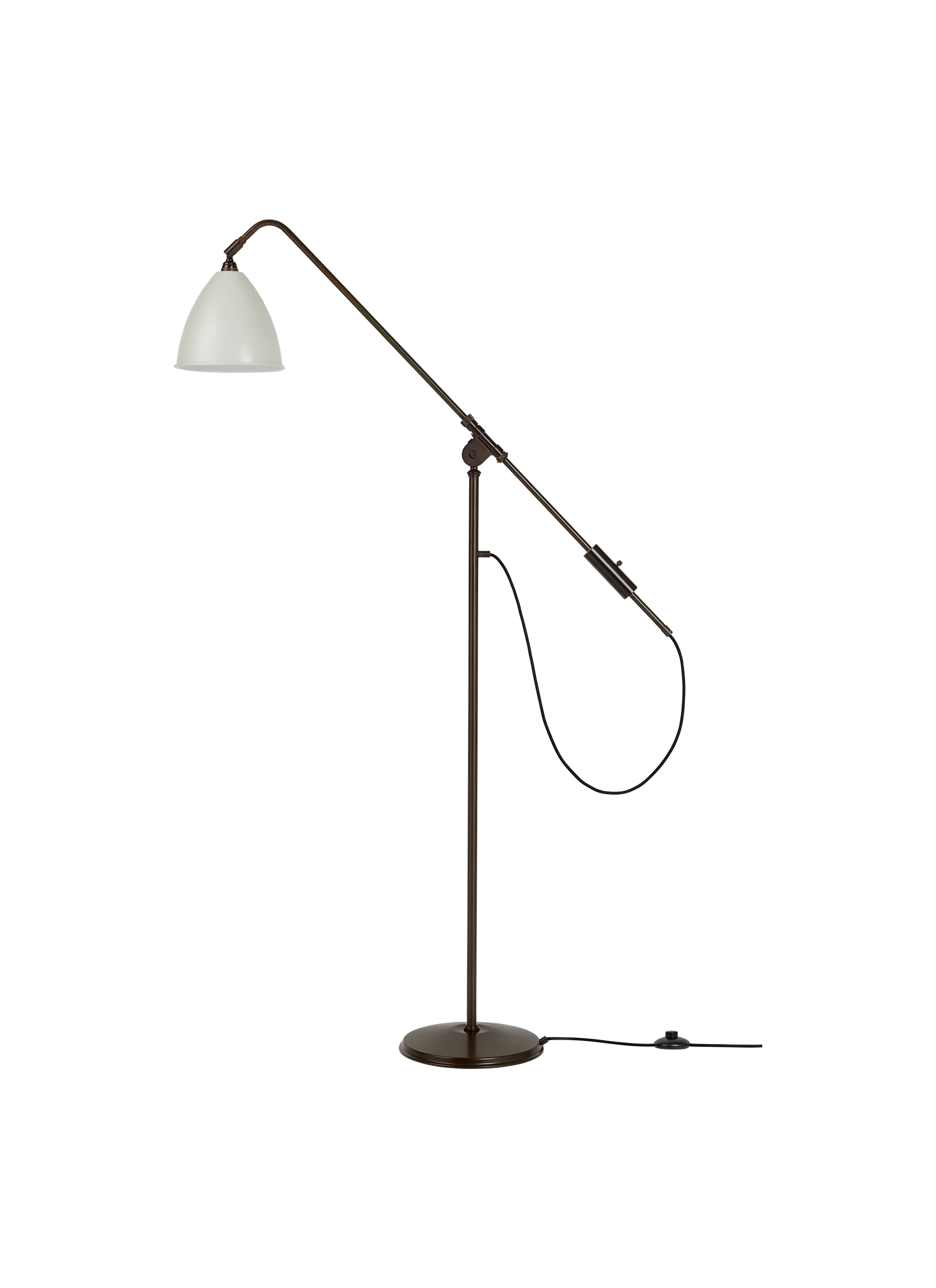 GUBI Bestlite BL4 Floor Lamp (Classic White Semi Matt, Black Brass, UK)