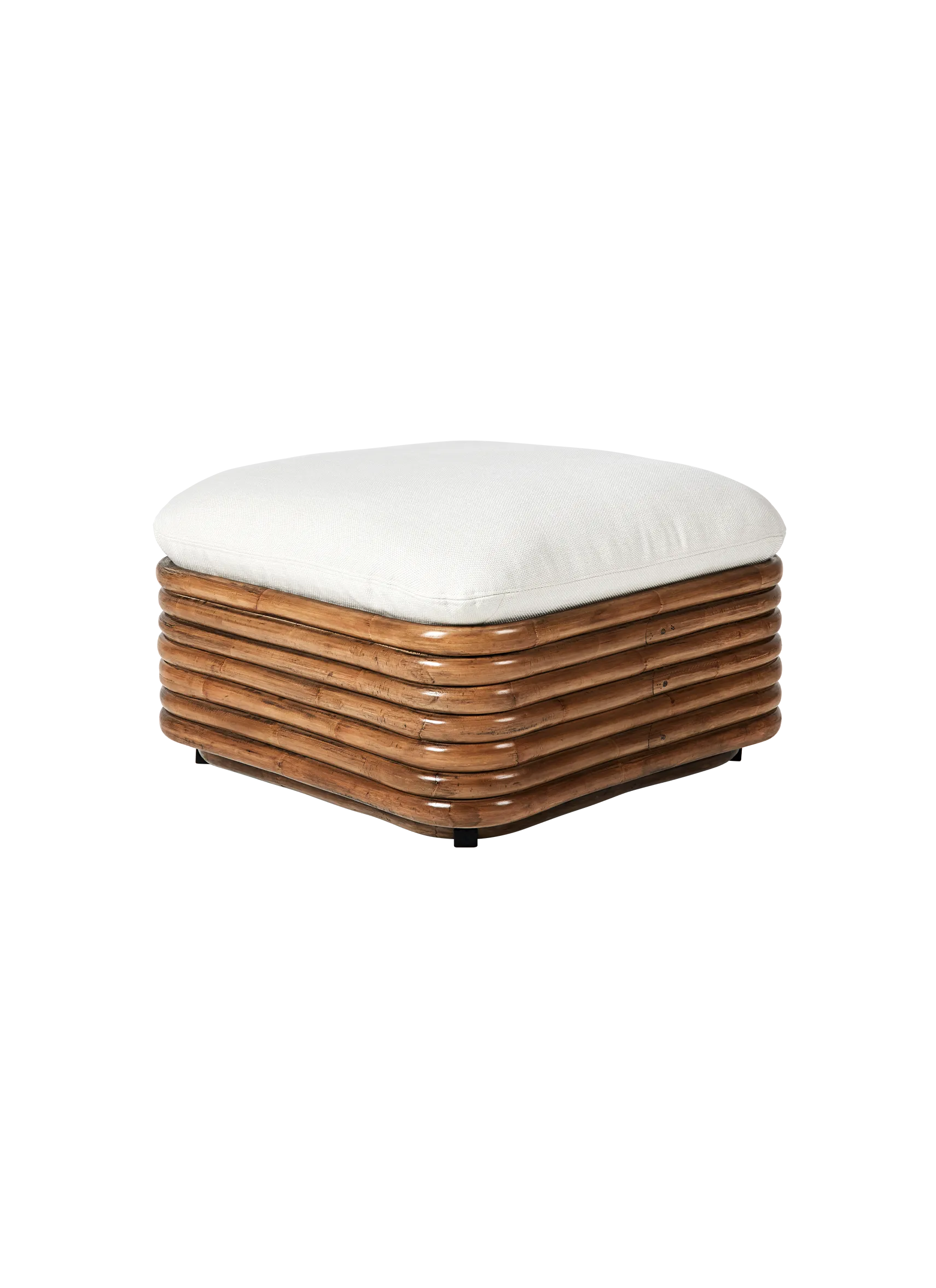 GUBI Bohemian 72 Ottoman (Flair Special FR, Dedar (101, Standard), Rattan)