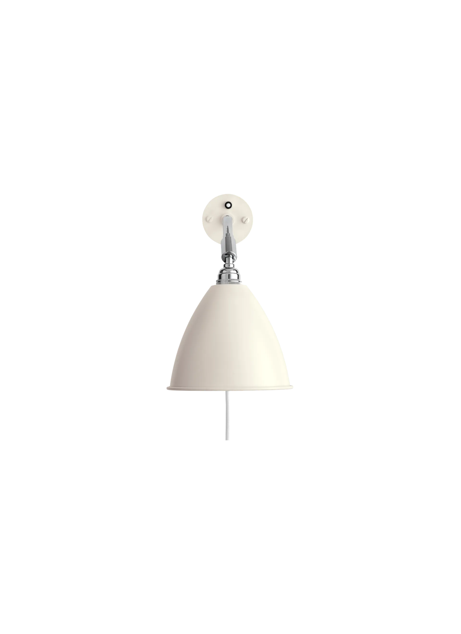 GUBI Bestlite BL7 Wall Lamp (White Semi Matt, Chrome, UK)