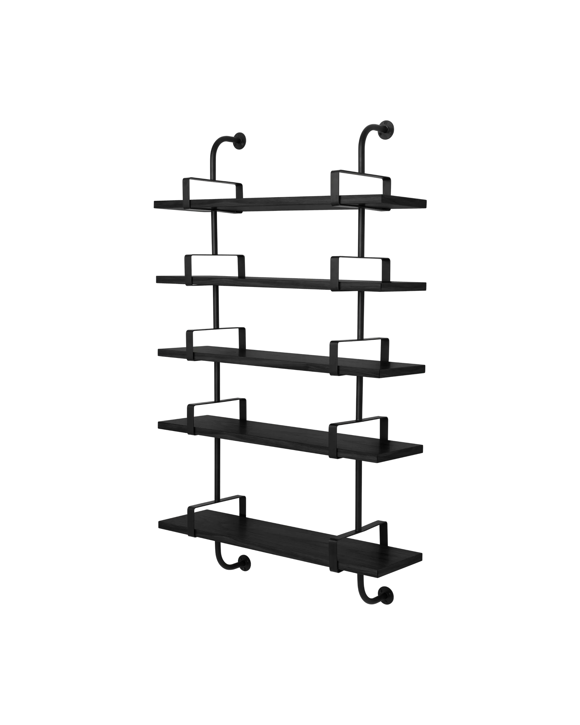 GUBI Démon Shelf (Black Stained Ash Semi Matt Lacquered, Small, 5 Shelves)